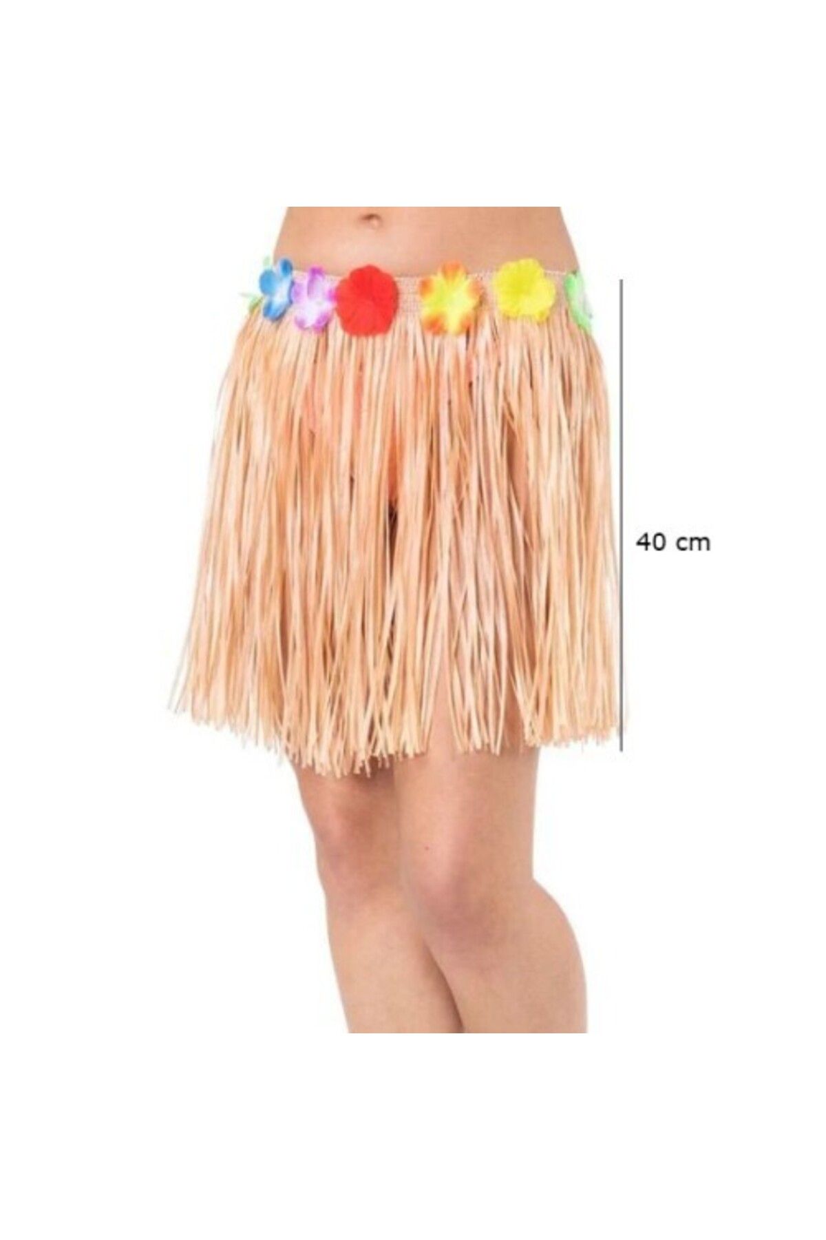 Otocub Saman Renk Püsküllü Hawaii Luau Hula Etek