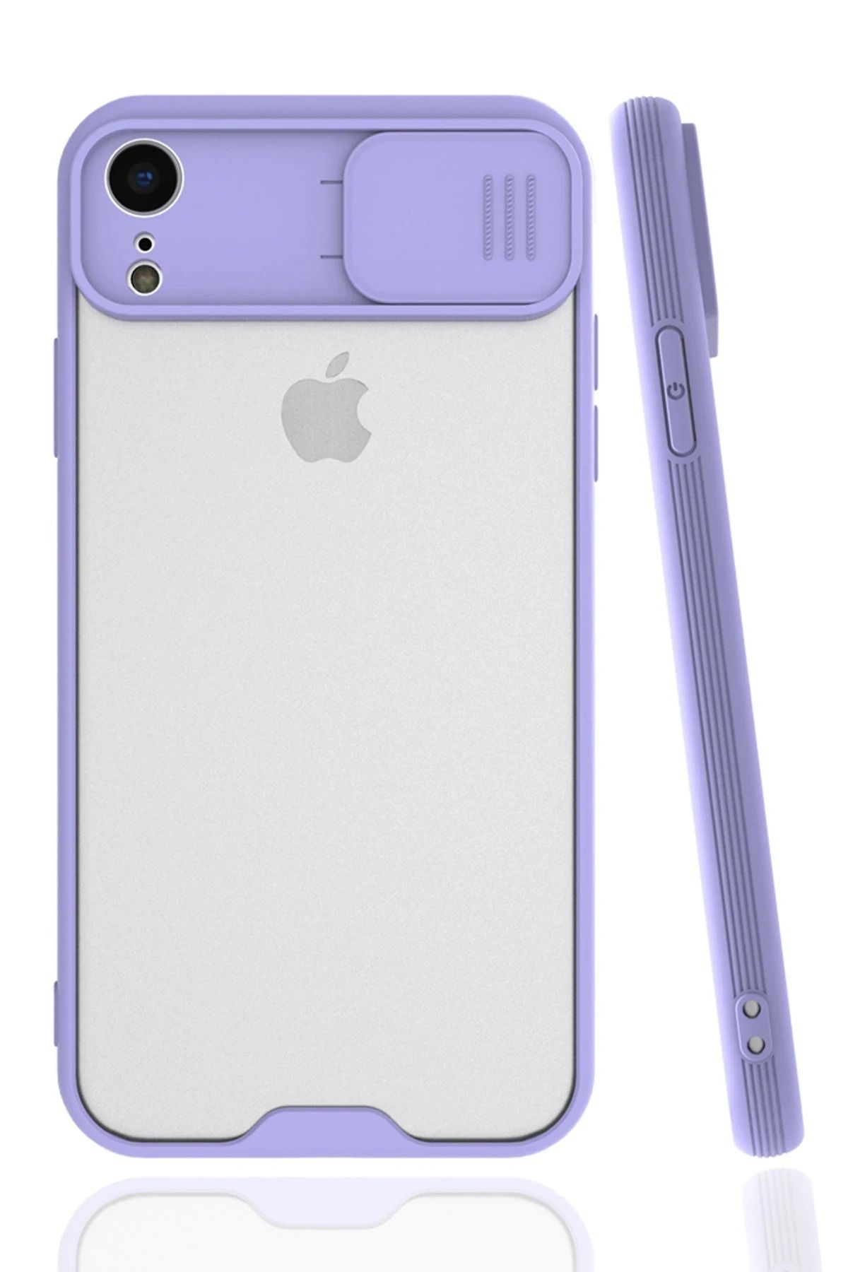 NewFace iPhone XR Kılıf Platin Kamera Koruma Silikon - Lila WLZOR