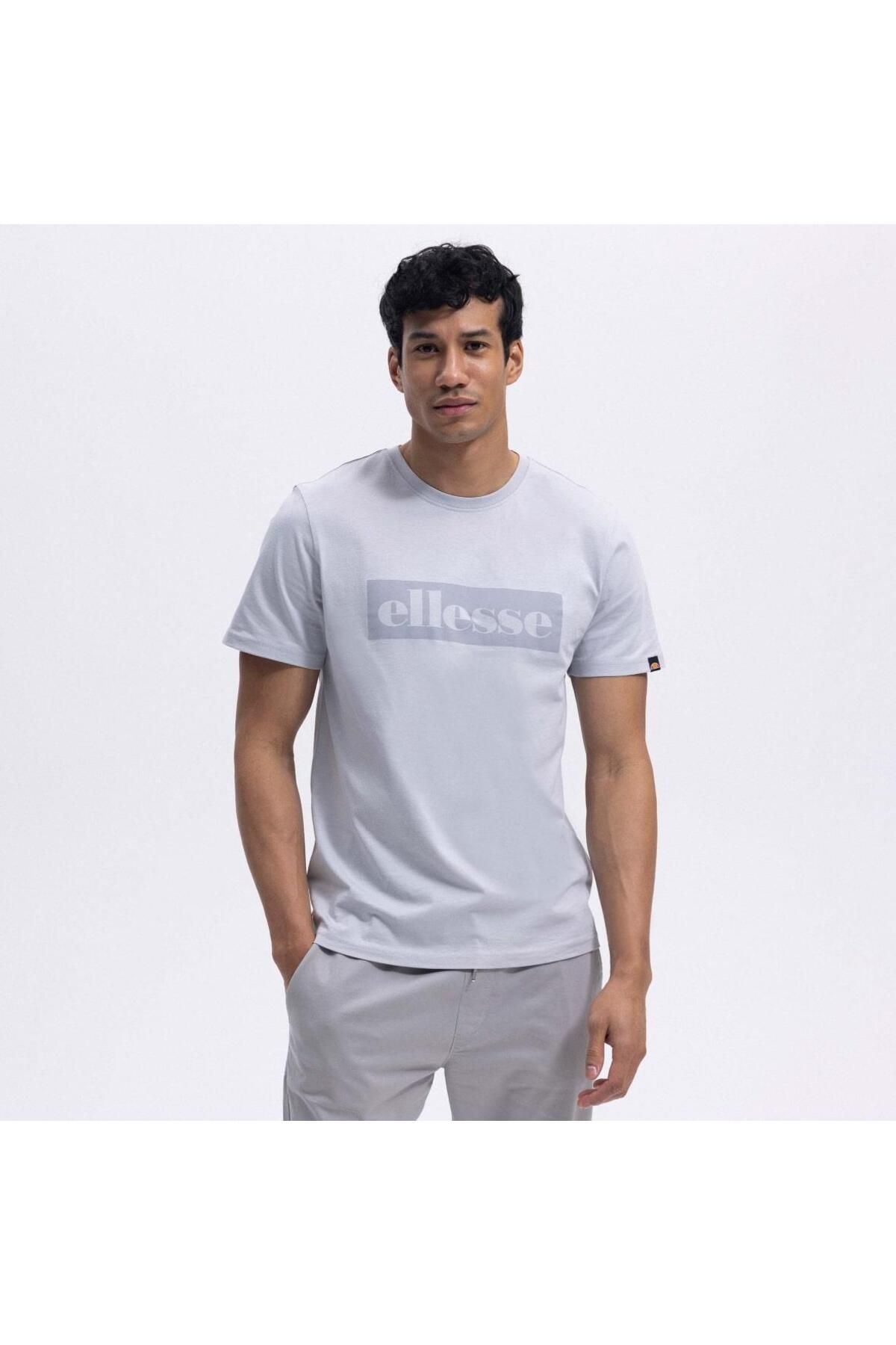 Ellesse EM589-SGR Bisiklet Yaka Erkek T-Shirt - Gri