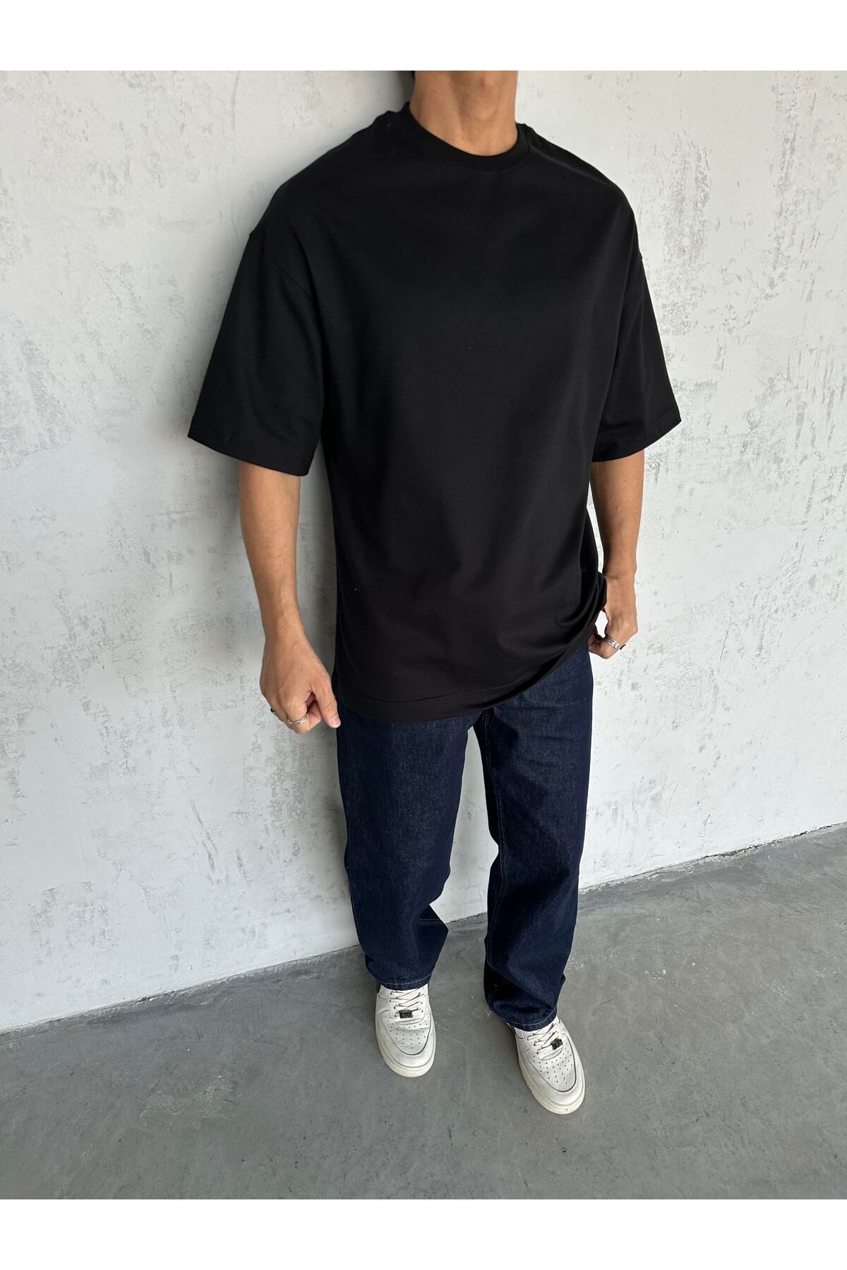 OKSHEN Erkek Oversize Basic T-shirt