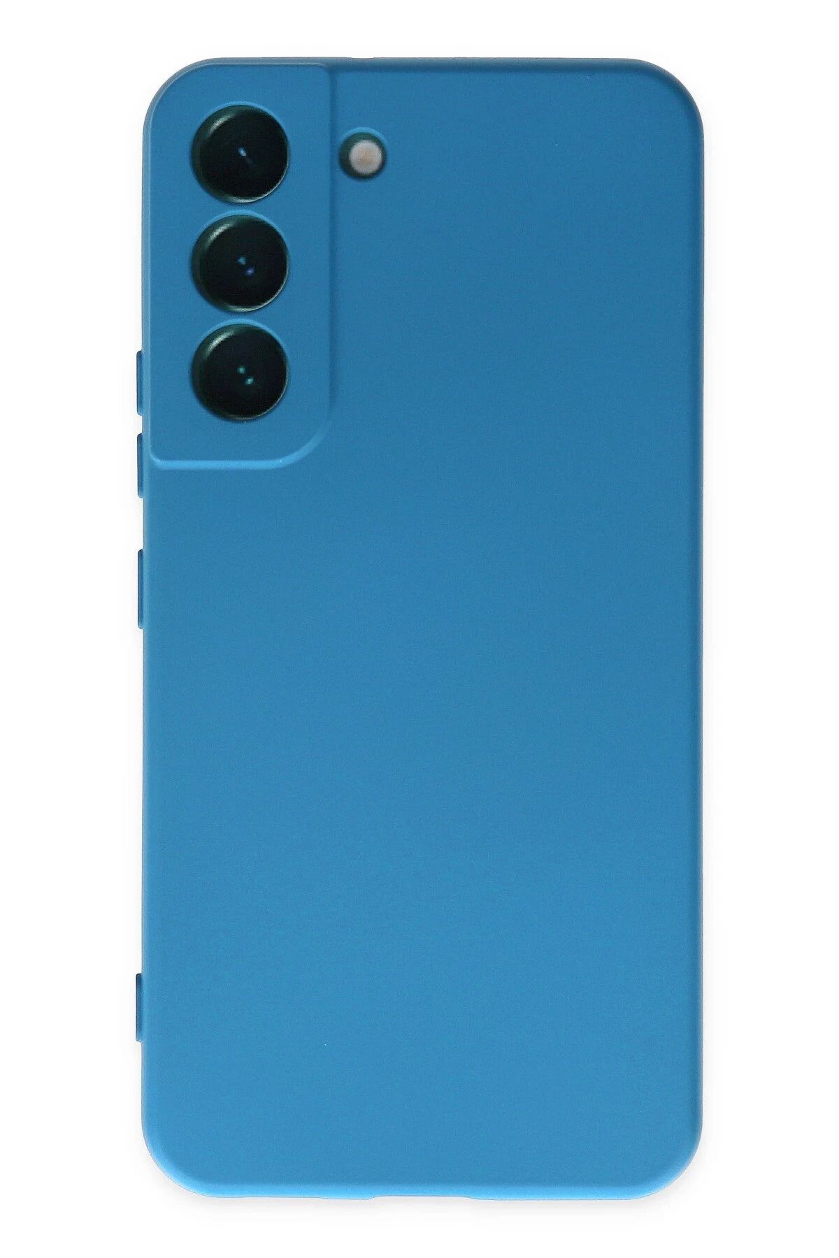 NewFace Samsung Galaxy S22 Plus Kılıf Nano içi Kadife Silikon - Mavi GLSTD