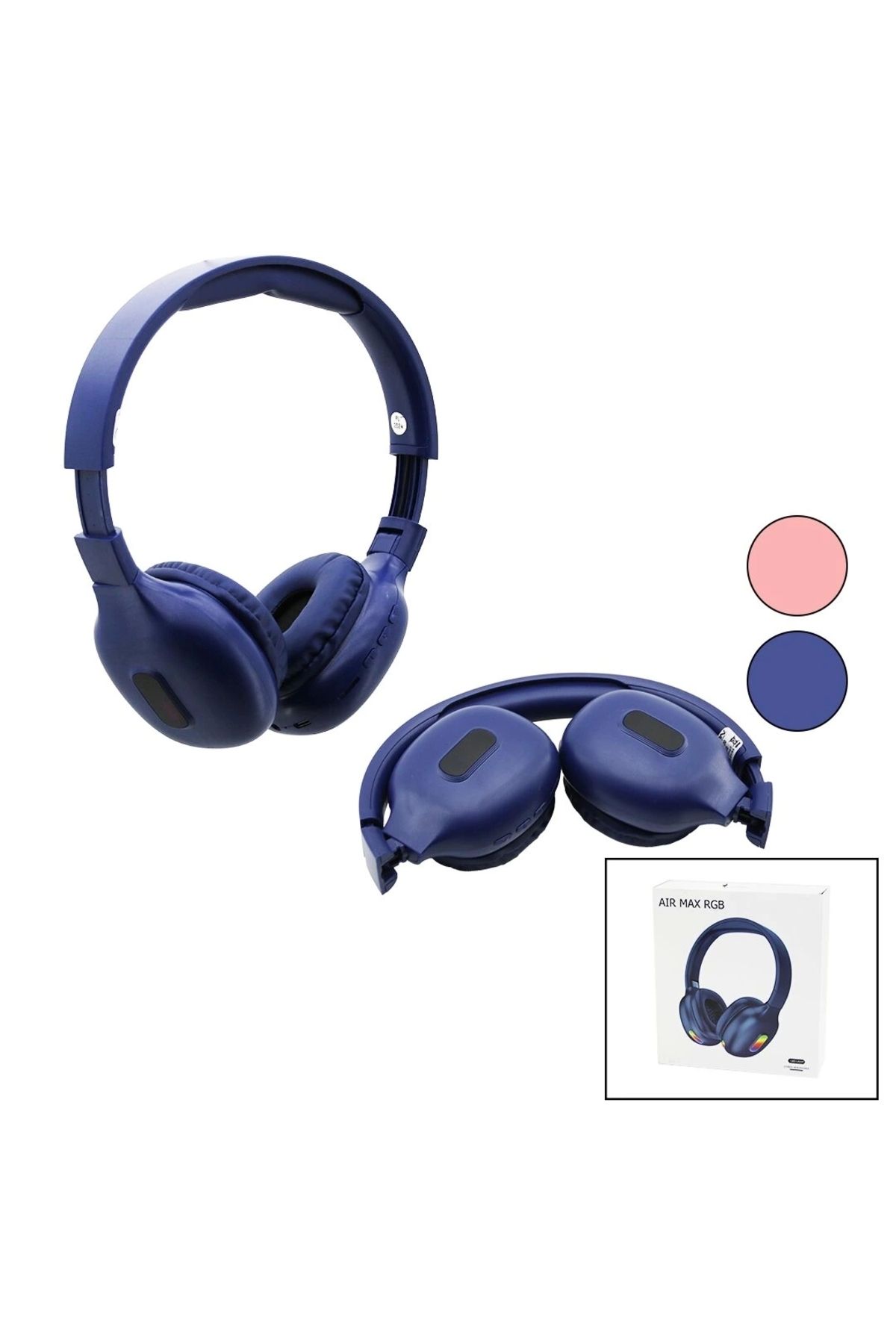 STOREMAX AIR MAX RGB RENKLİ IŞIKLI ŞARJLI BLUETOOTH KULAK ÜSTÜ KABLOSUZ KULAKLIK PL-2360 (5047)