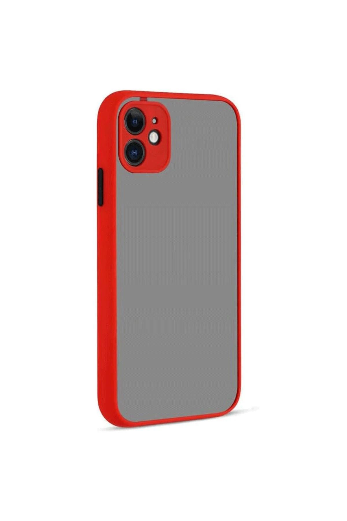 NewFace iPhone 12 Kılıf Montreal Silikon Kapak - Kırmızı SVLRS
