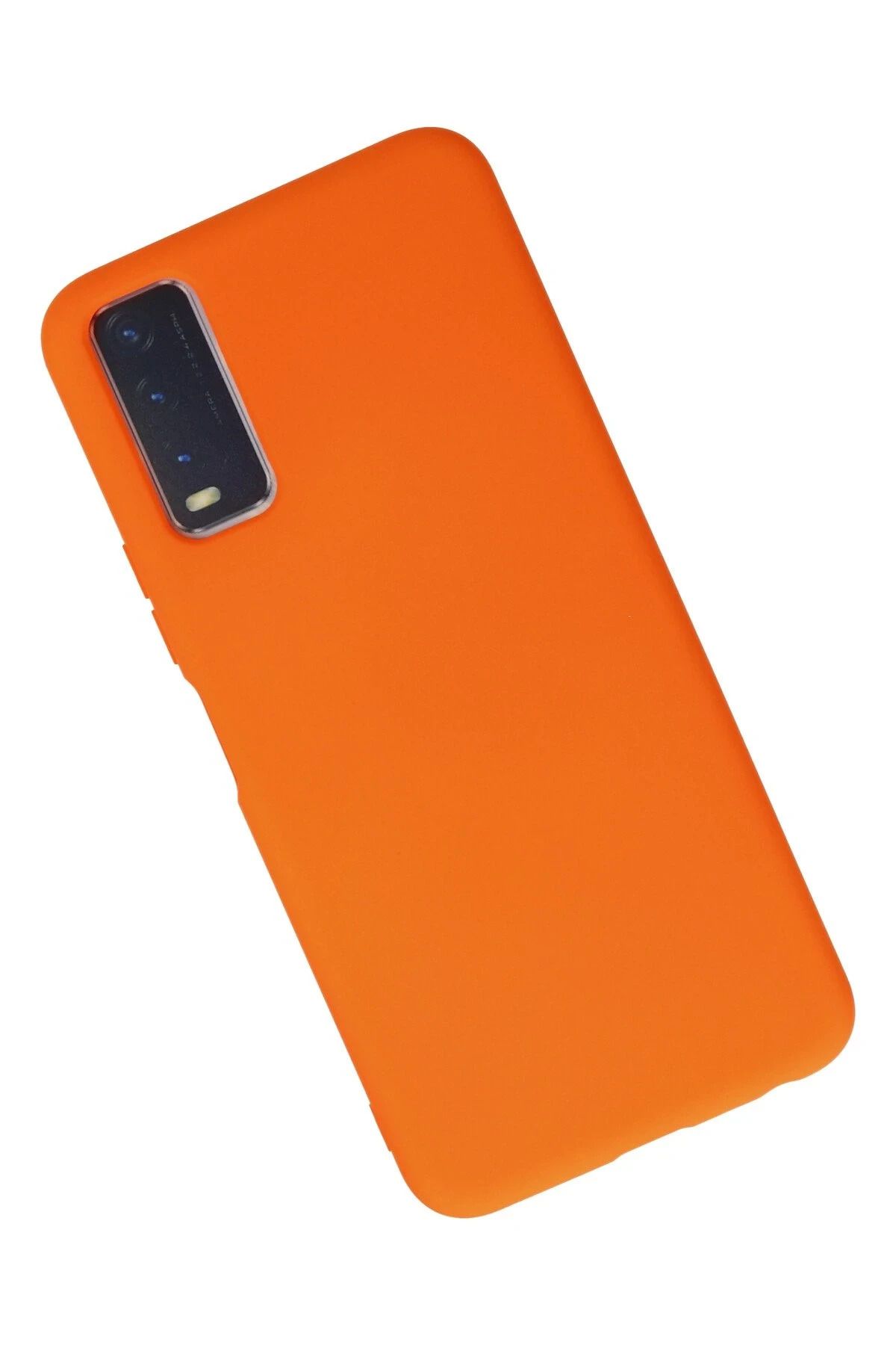 NewFace Vivo Y11S Uyumlu Kılıf Nano içi Kadife Silikon - Turuncu SVLRS