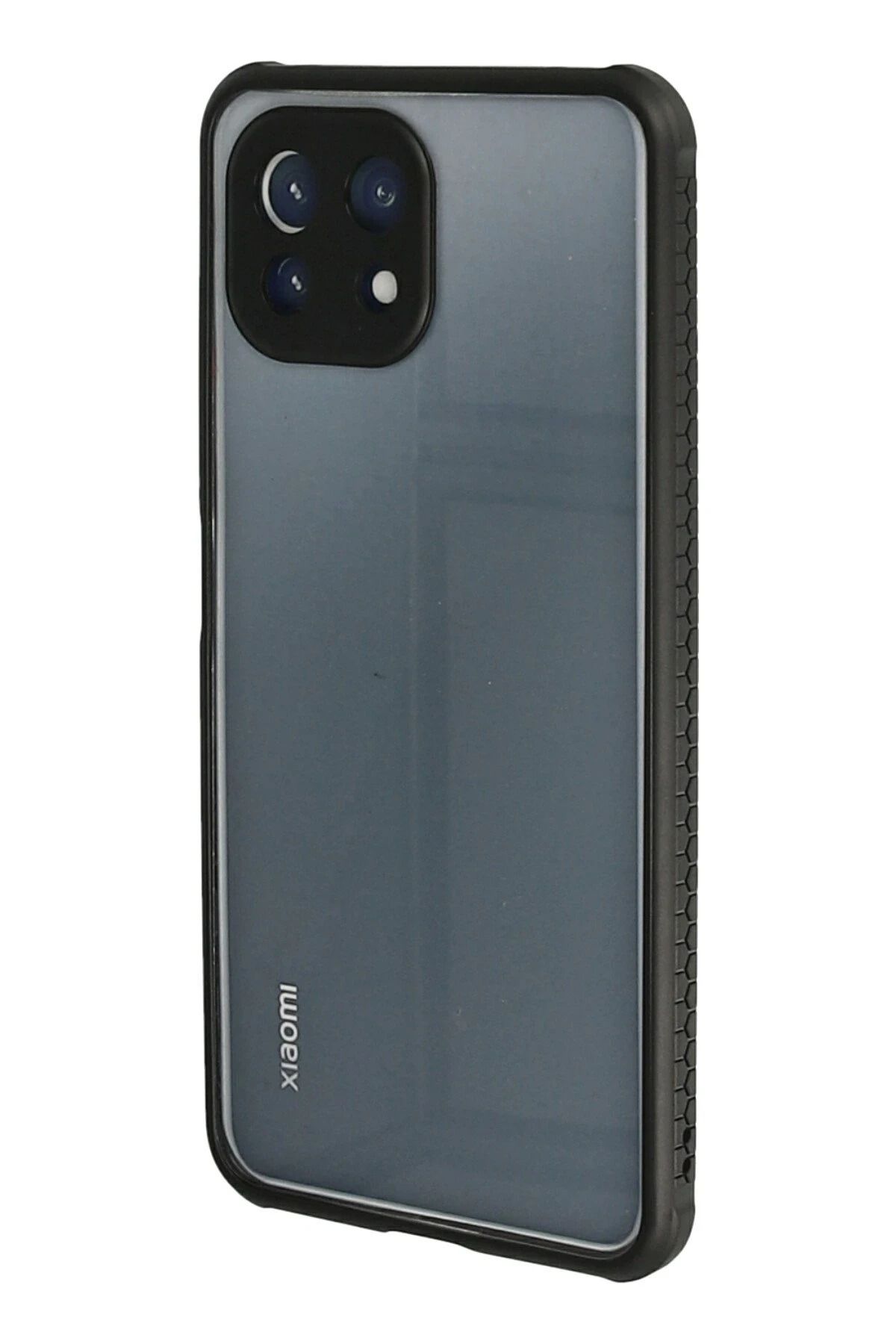 NewFace Xiaomi Mİ 11 Lite Kılıf Miami Şeffaf Silikon - Siyah GLSTD