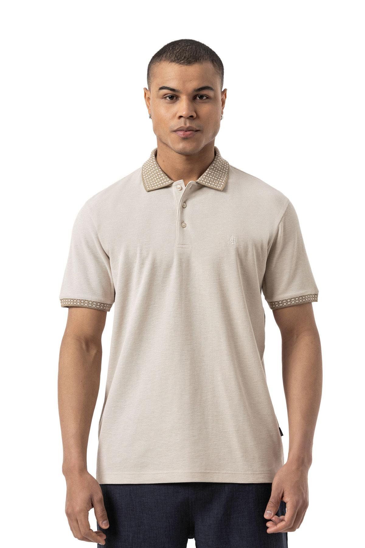 rugatchi Flamlı Waffle Polo Yaka T-Shirt