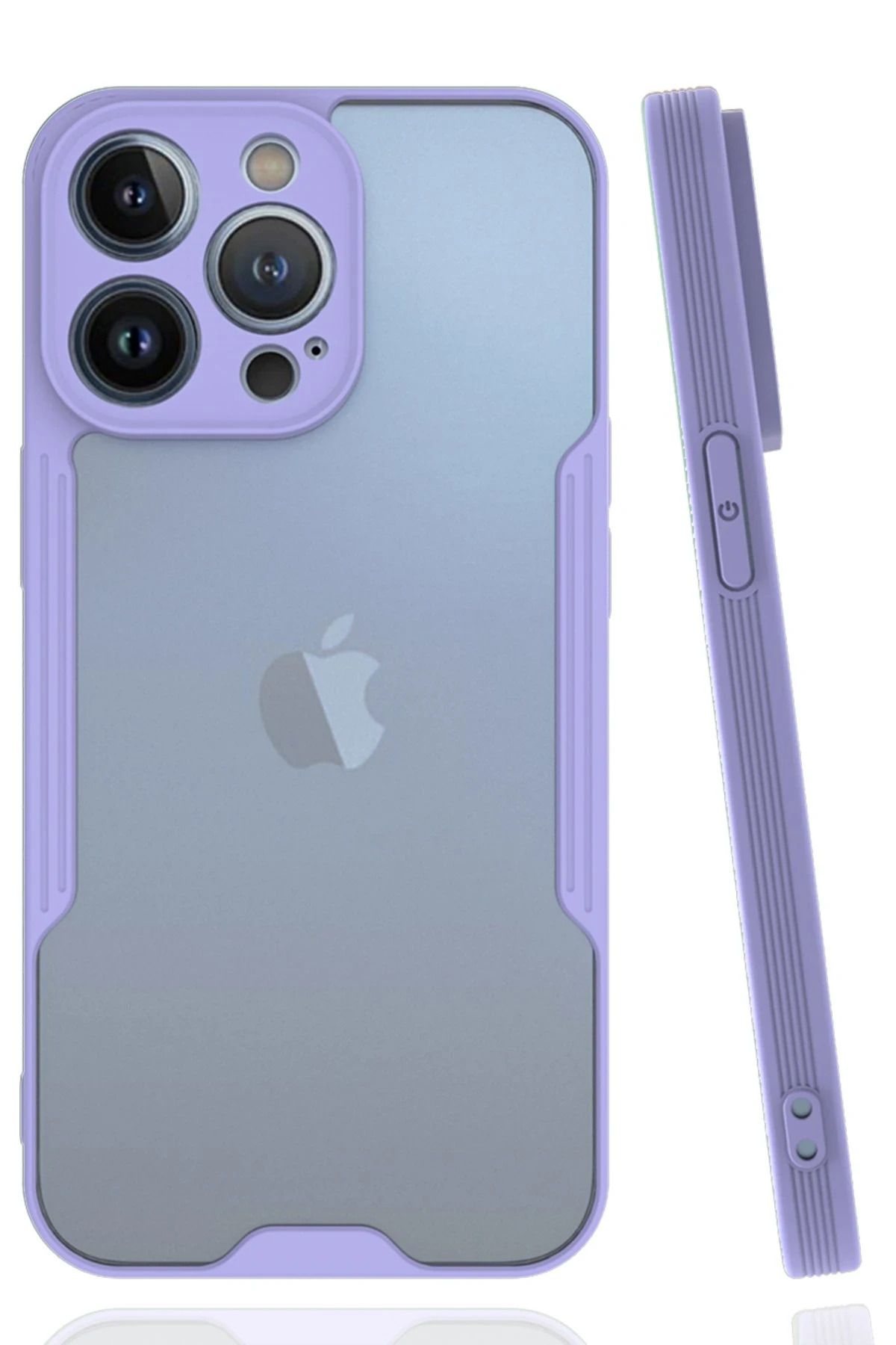 NewFace iPhone 14 Pro Kılıf Platin Silikon - Lila WLZOR