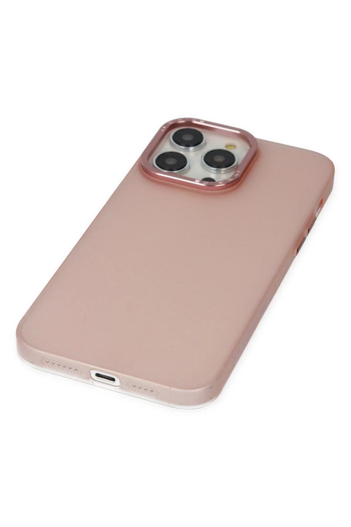 NewFace iPhone 13 Pro Max Kılıf Modos Metal Kapak - Pembe SVLRS