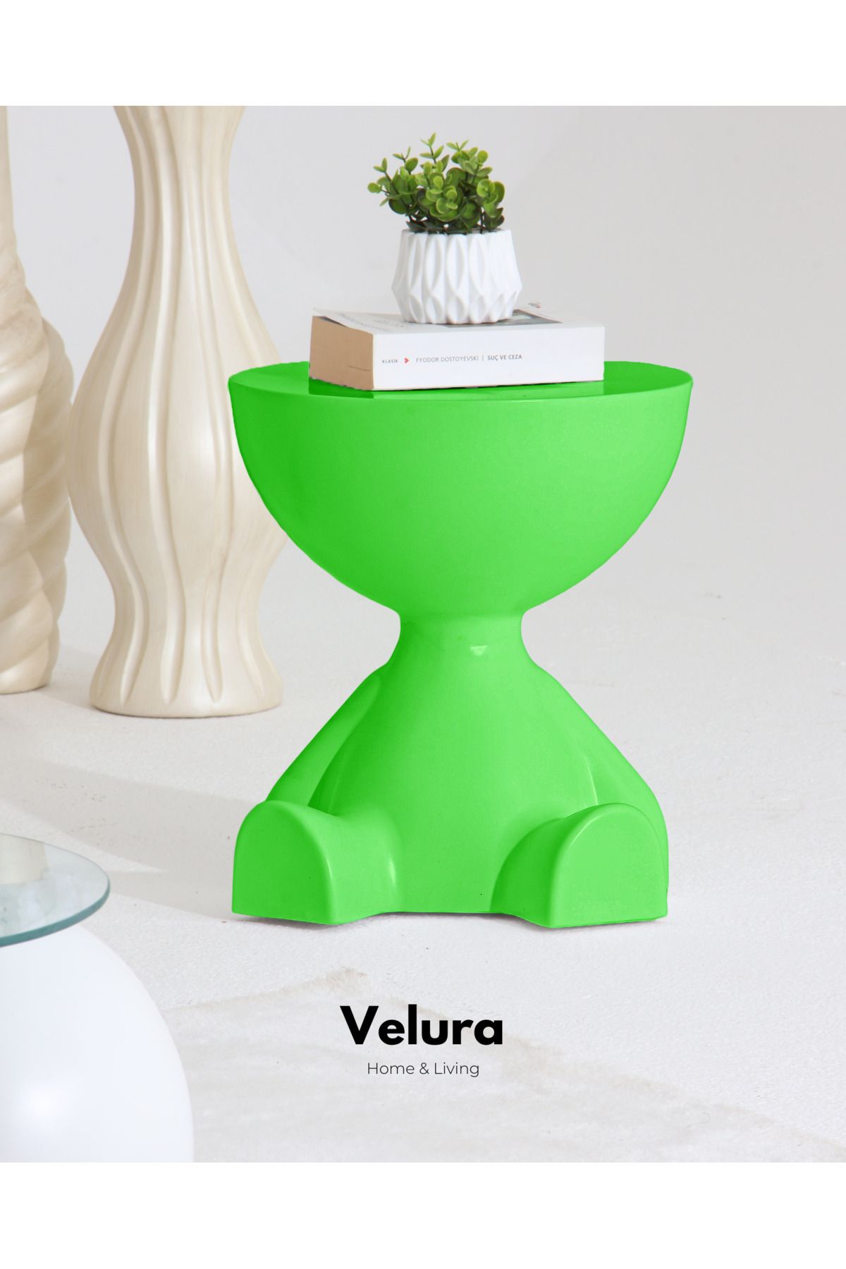 Velura Home & Living Tedy Yan Sehpa & Ayıcık Zigon Sehpa & Pinterest Sehpa Modeli - Yeşil