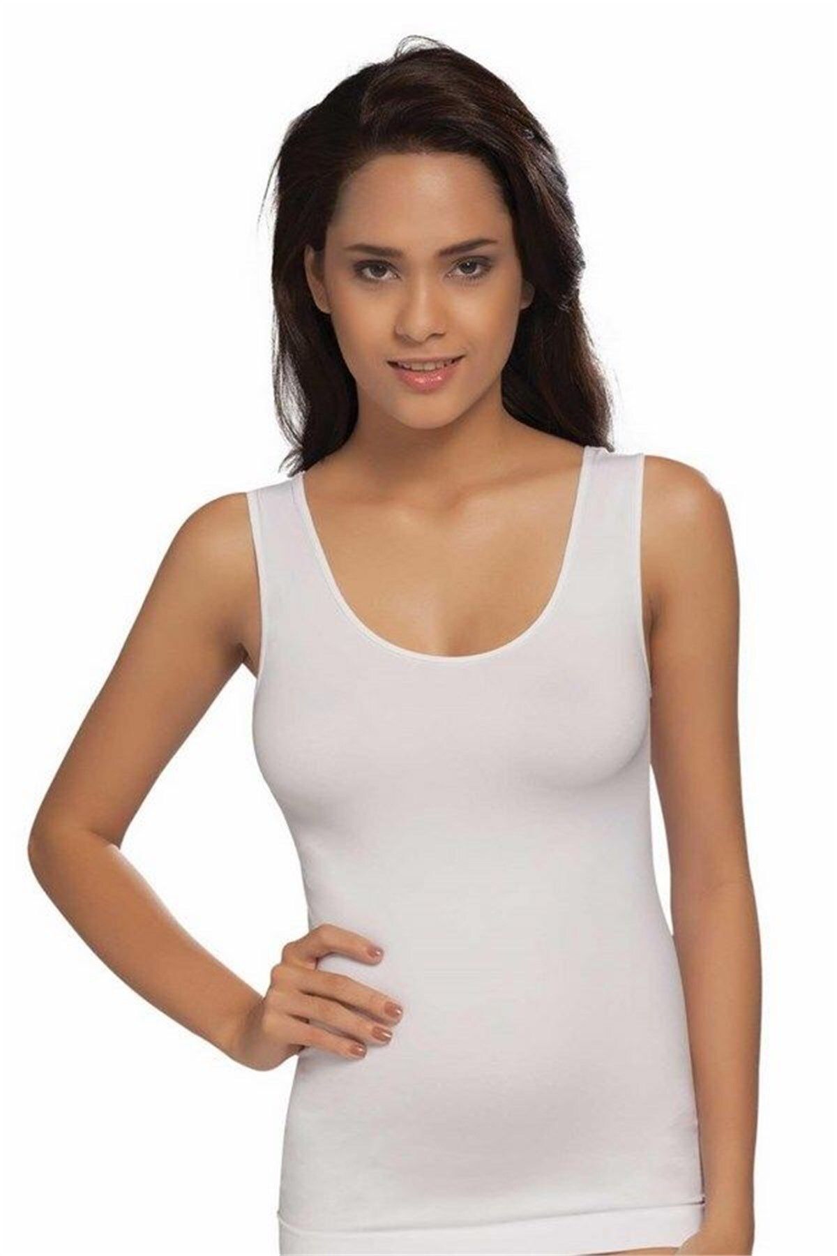 Shop58 Nbb 2441 Geniş Askılı Dikişsiz Atlet