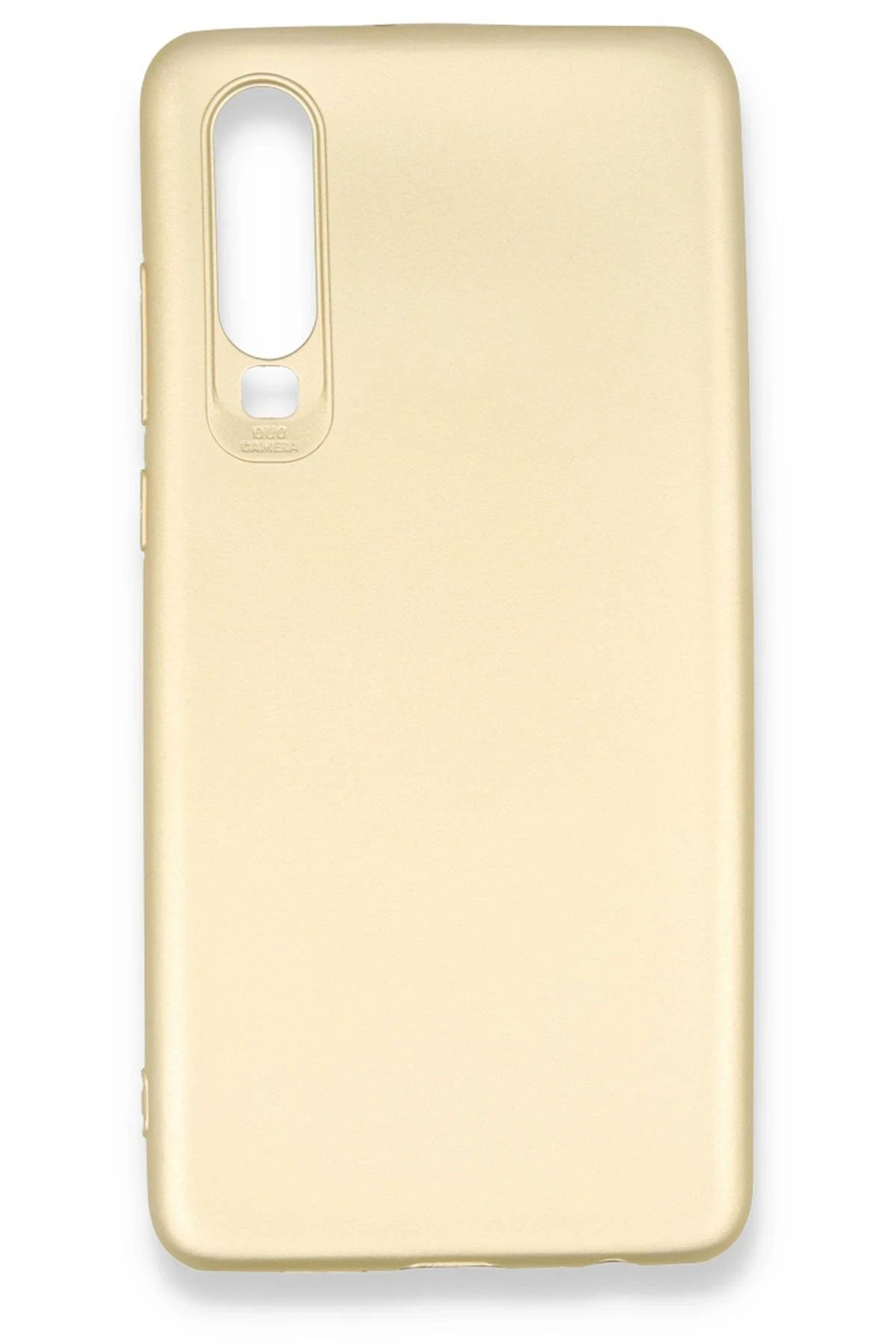 NewFace Huawei P30 Kılıf First Silikon - Gold GLSTD