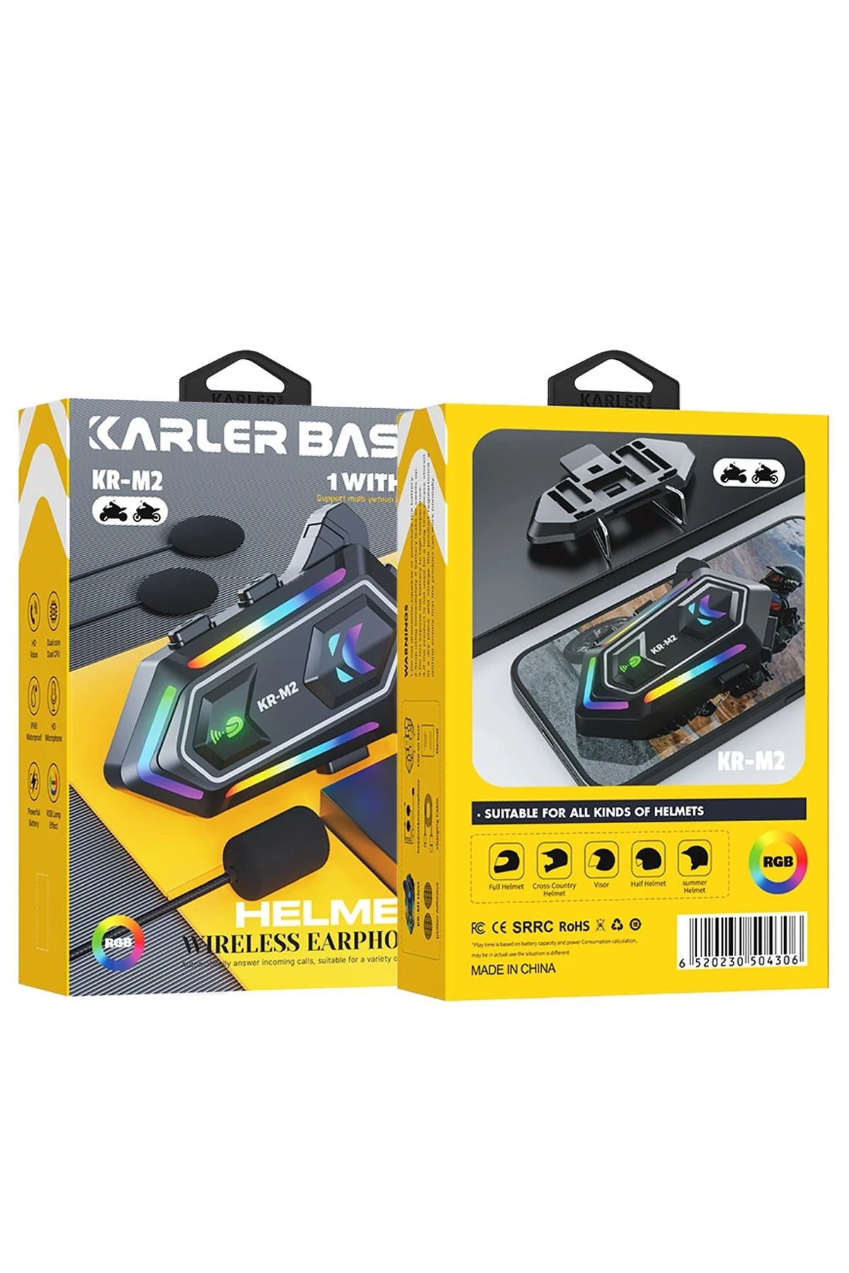 Karler Bass Tune 650 BT RGB Kablosuz Kafaüstü Kulaklık - Siyah GLSTD