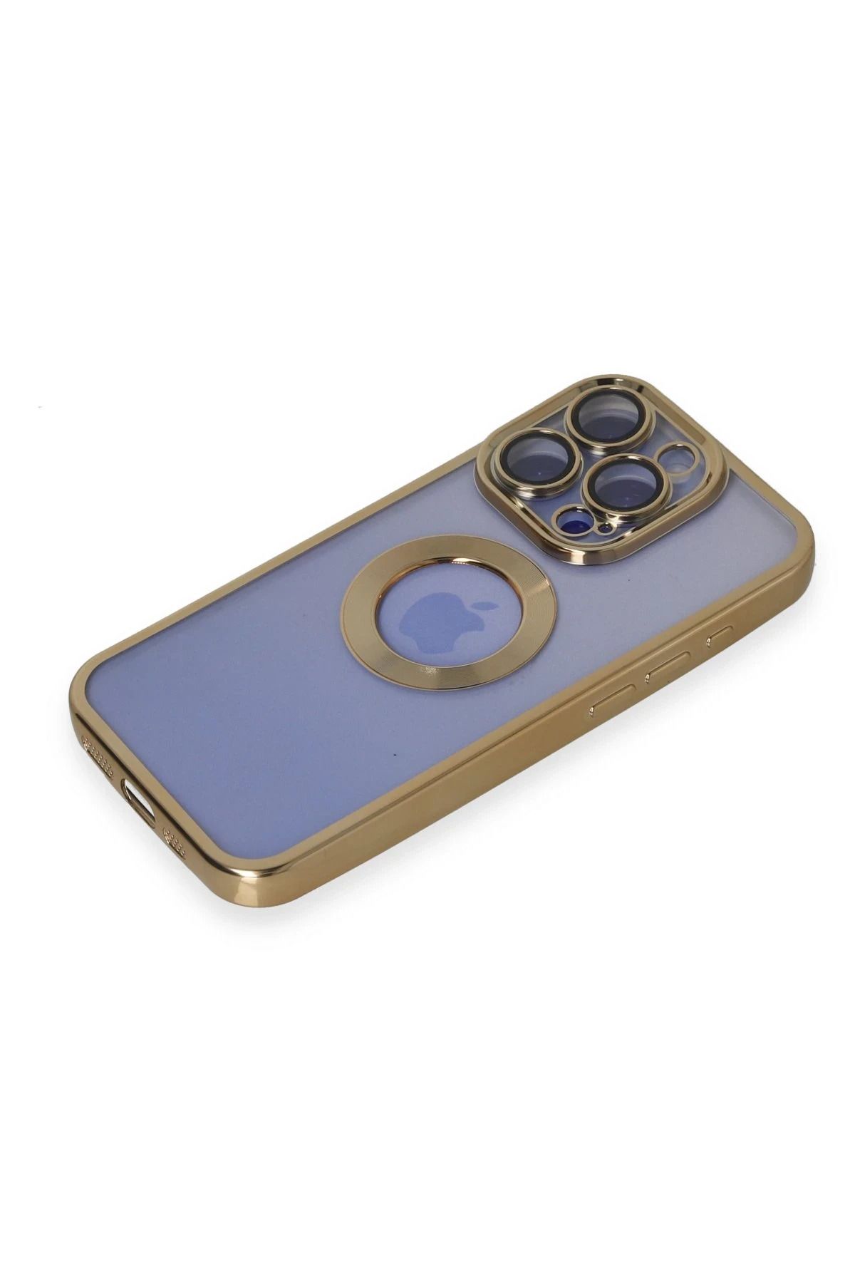NewFace iPhone 15 Pro Kılıf Slot Silikon - Gold GLSTD