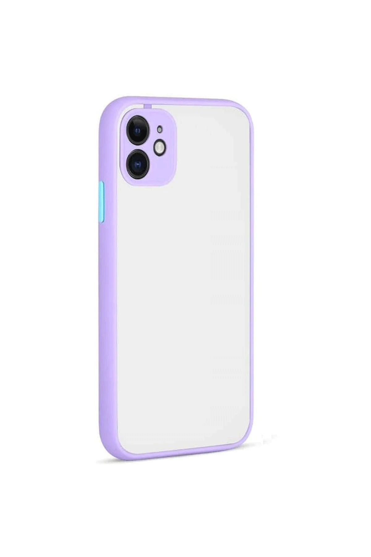 NewFace iPhone 12 Kılıf Montreal Silikon Kapak - Mor SVLRS