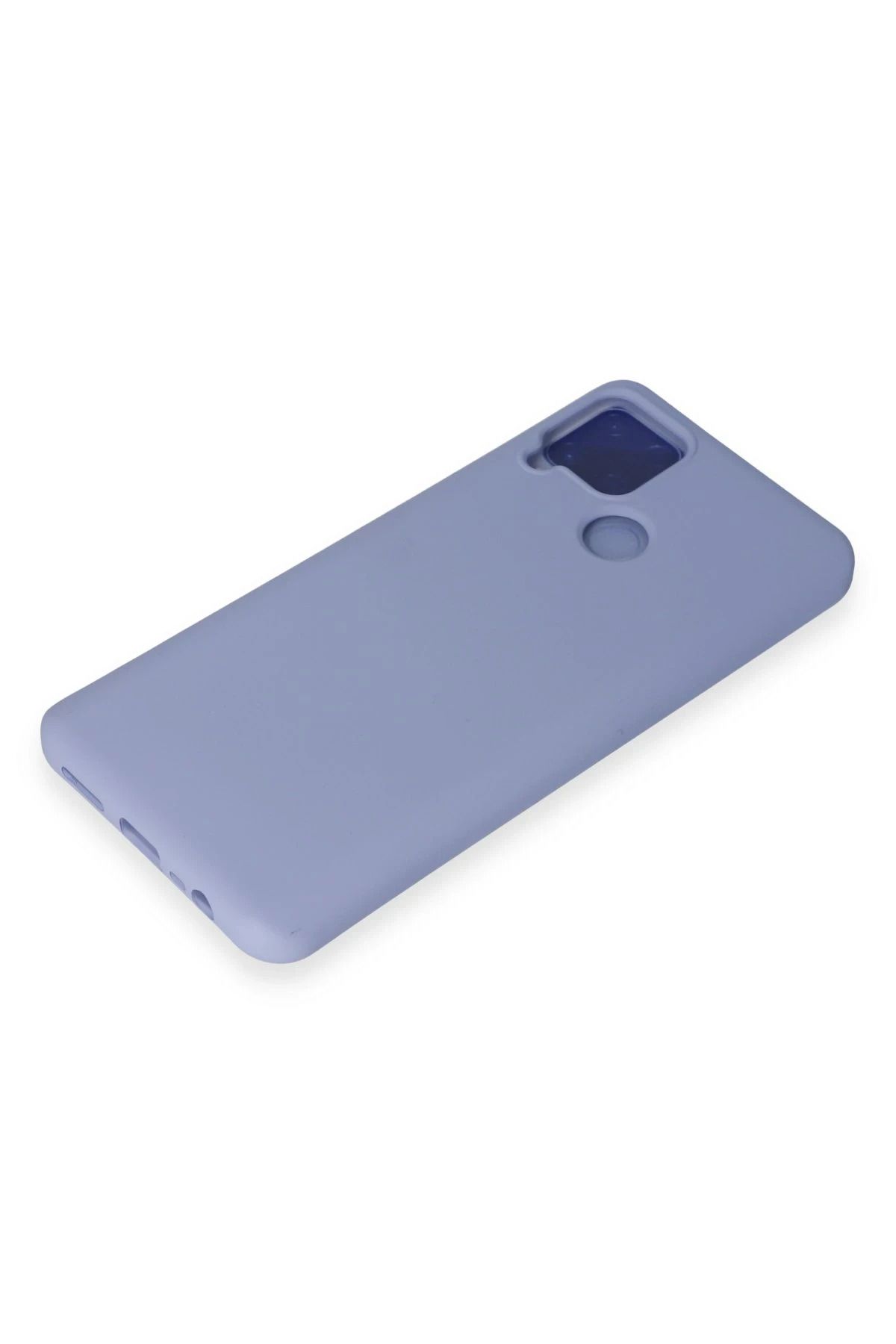 NewFace Realme C15 Uyumlu  Kılıf Nano içi Kadife Silikon - Lila GLSTD