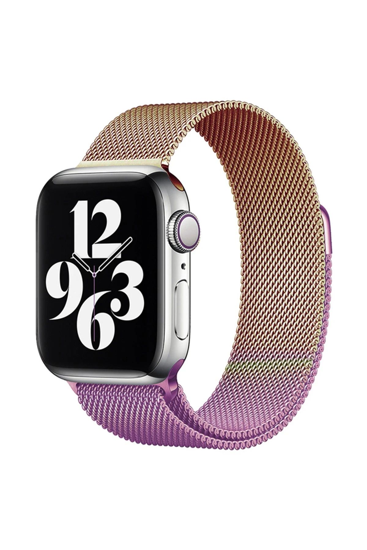 NewFace Apple Watch 38mm Metal Mıknatıslı Kordon - Mor-Rose WLZOR