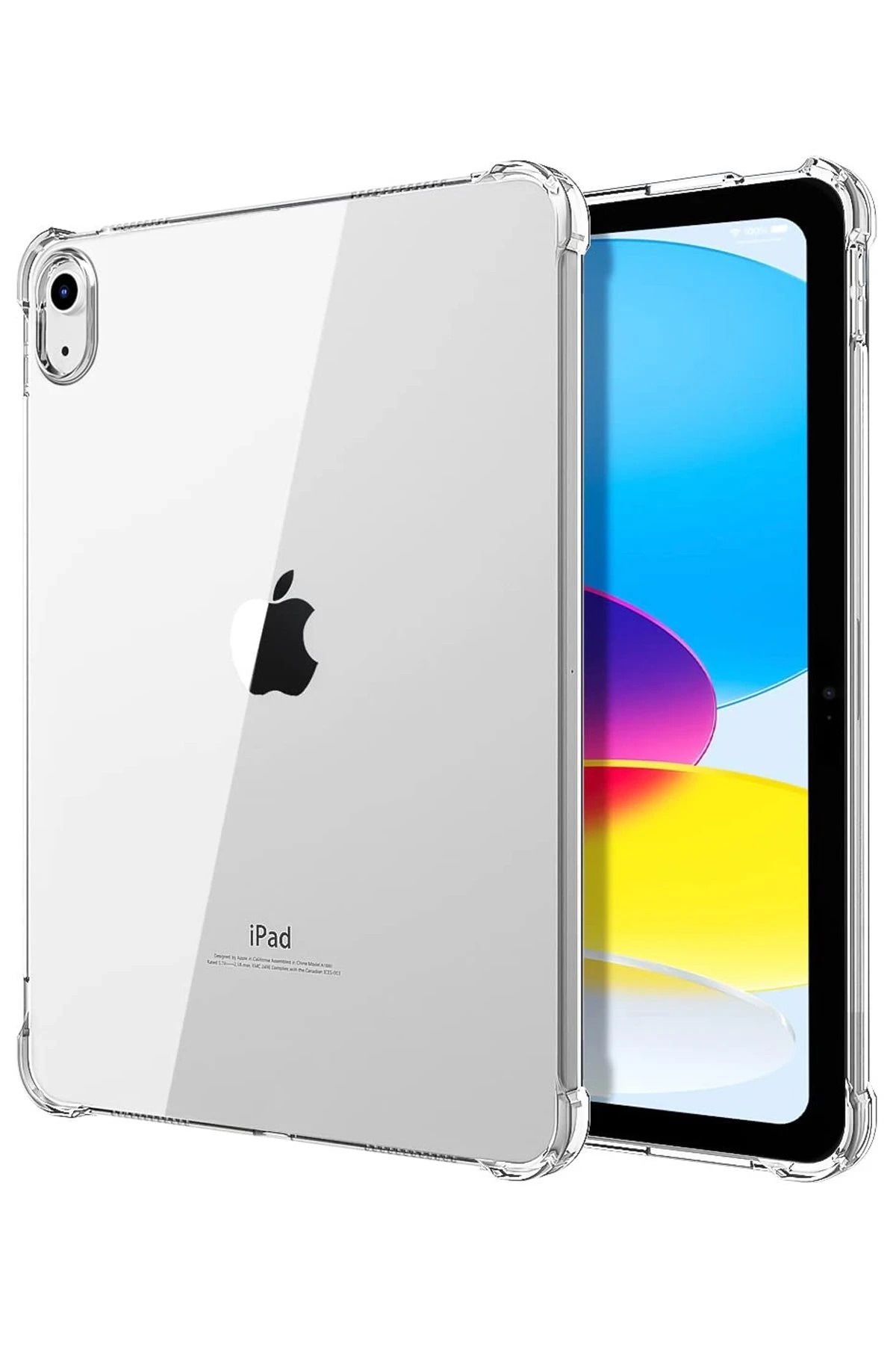 NewFace iPad 2022 10.9 (10.nesil) Kılıf Anti Şeffaf Tablet Silikon - Şeffaf GLSTD