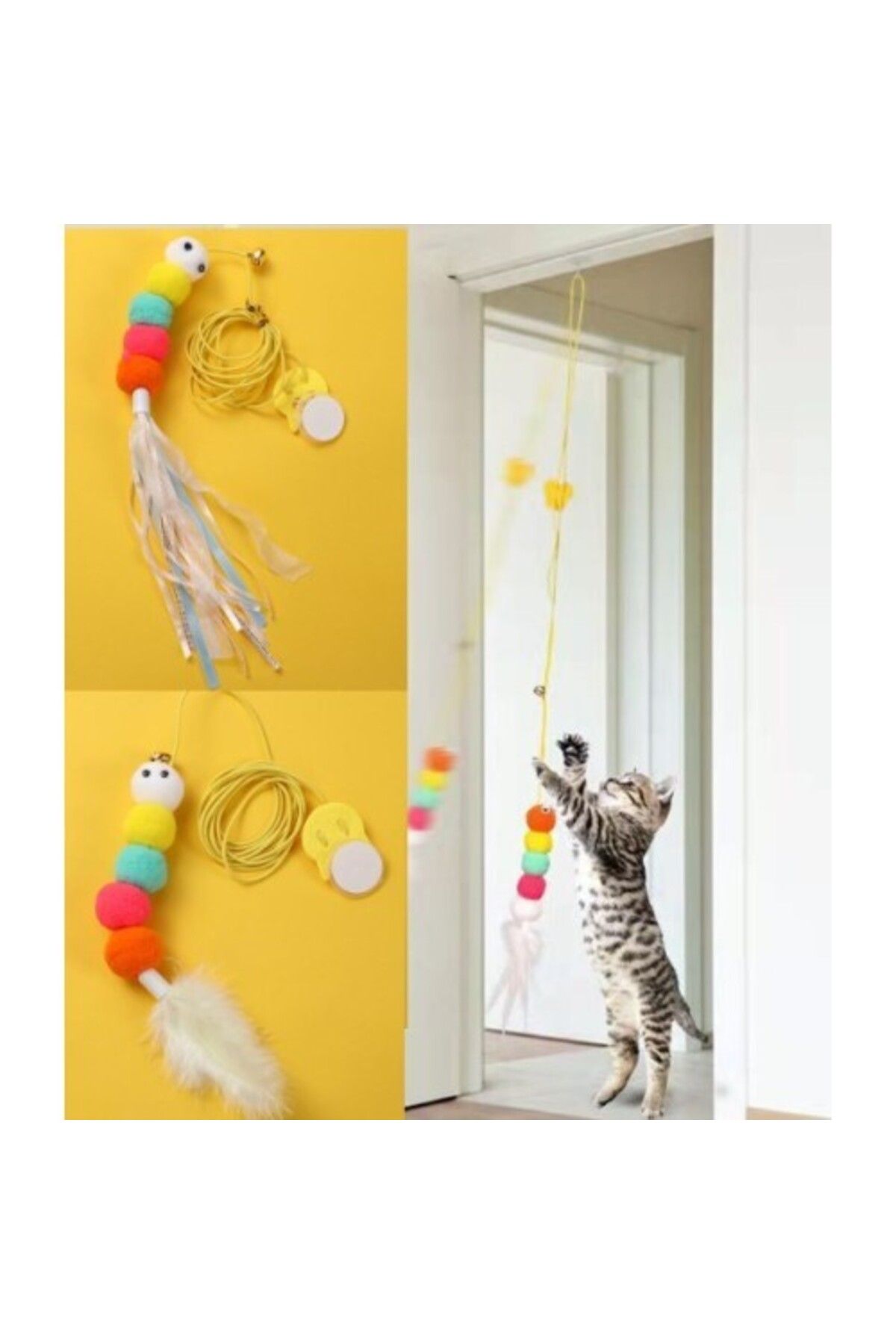 Otocub Elastik Yapışkanlı Kedi Oyun Oltası