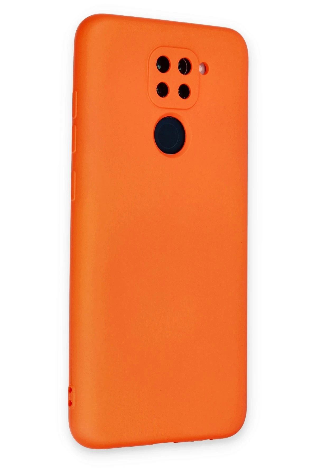 NewFace Xiaomi Redmi Note 9  uyumlu Kılıf Nano içi Kadife Silikon - Turuncu GLSTD