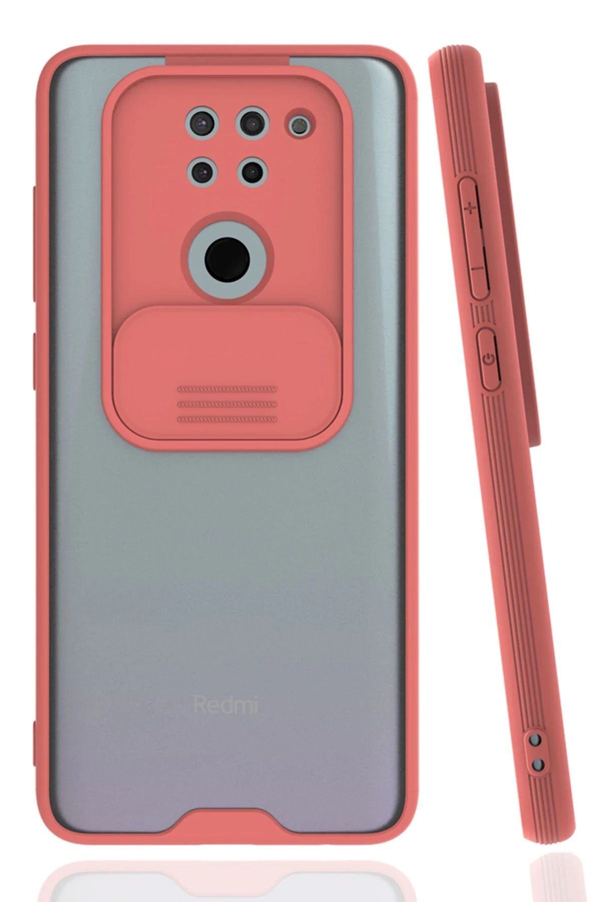NewFace Xiaomi Redmi Note 9 Kılıf Platin Kamera Koruma Silikon - Pembe GLSTD