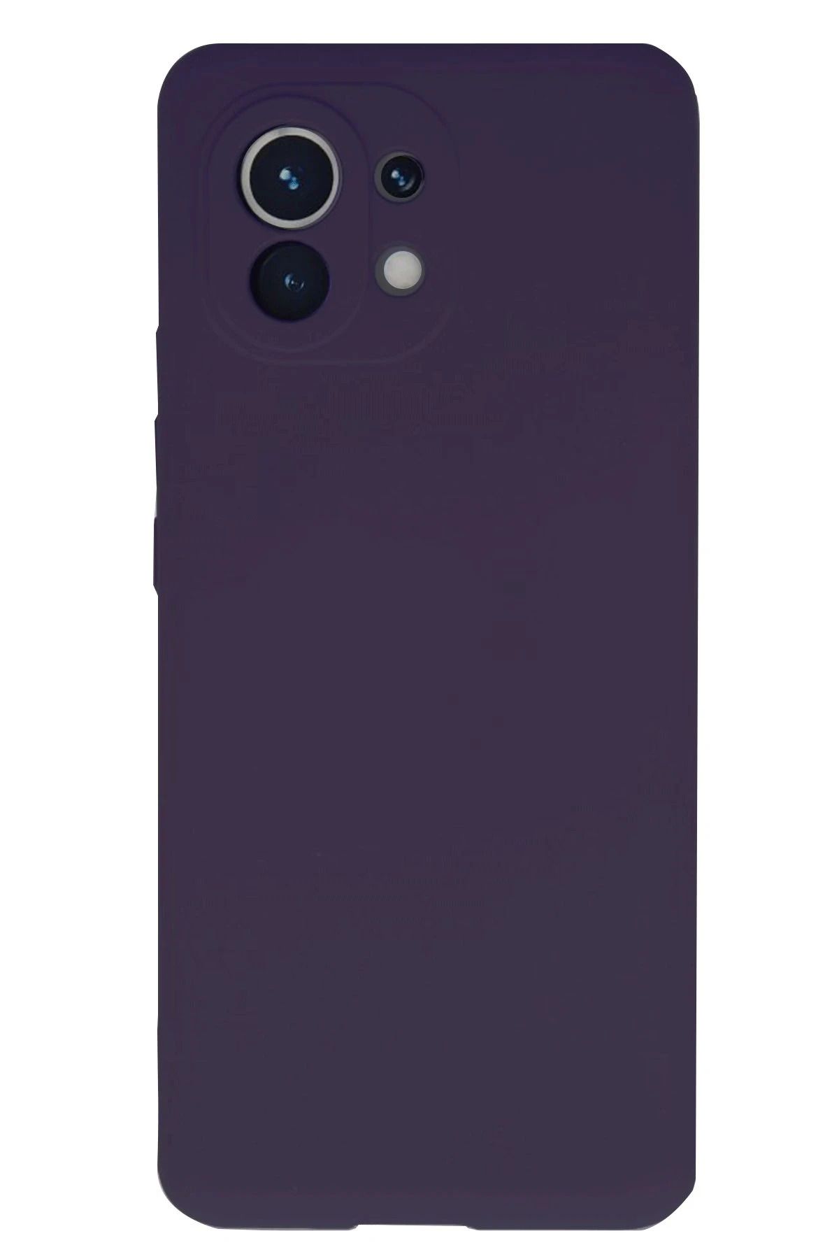 NewFace Xiaomi Mi 11 Kılıf Nano içi Kadife Silikon - Mor GLSTD