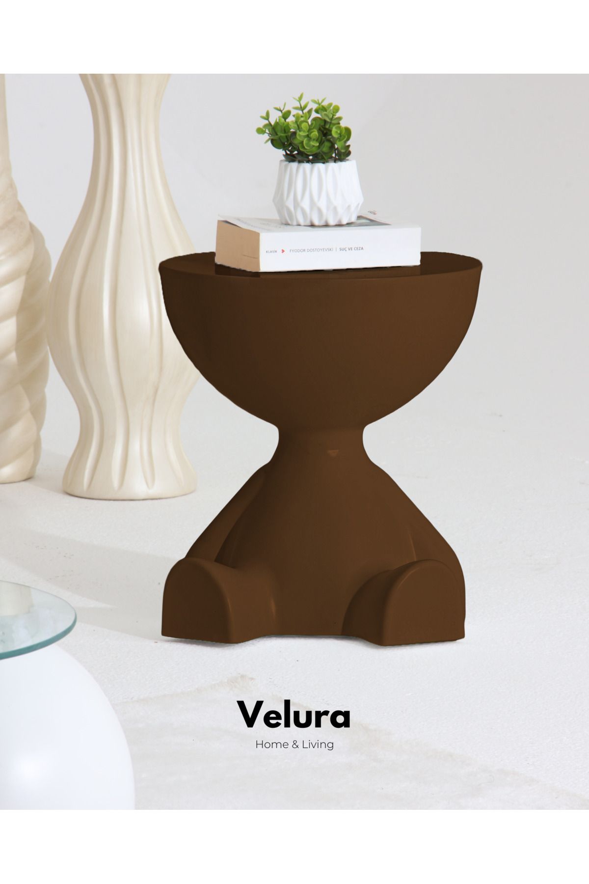 Velura Home & Living Tedy Yan Sehpa & Ayıcık Zigon Sehpa & Pinterest Sehpa Modeli - Koyu Ceviz