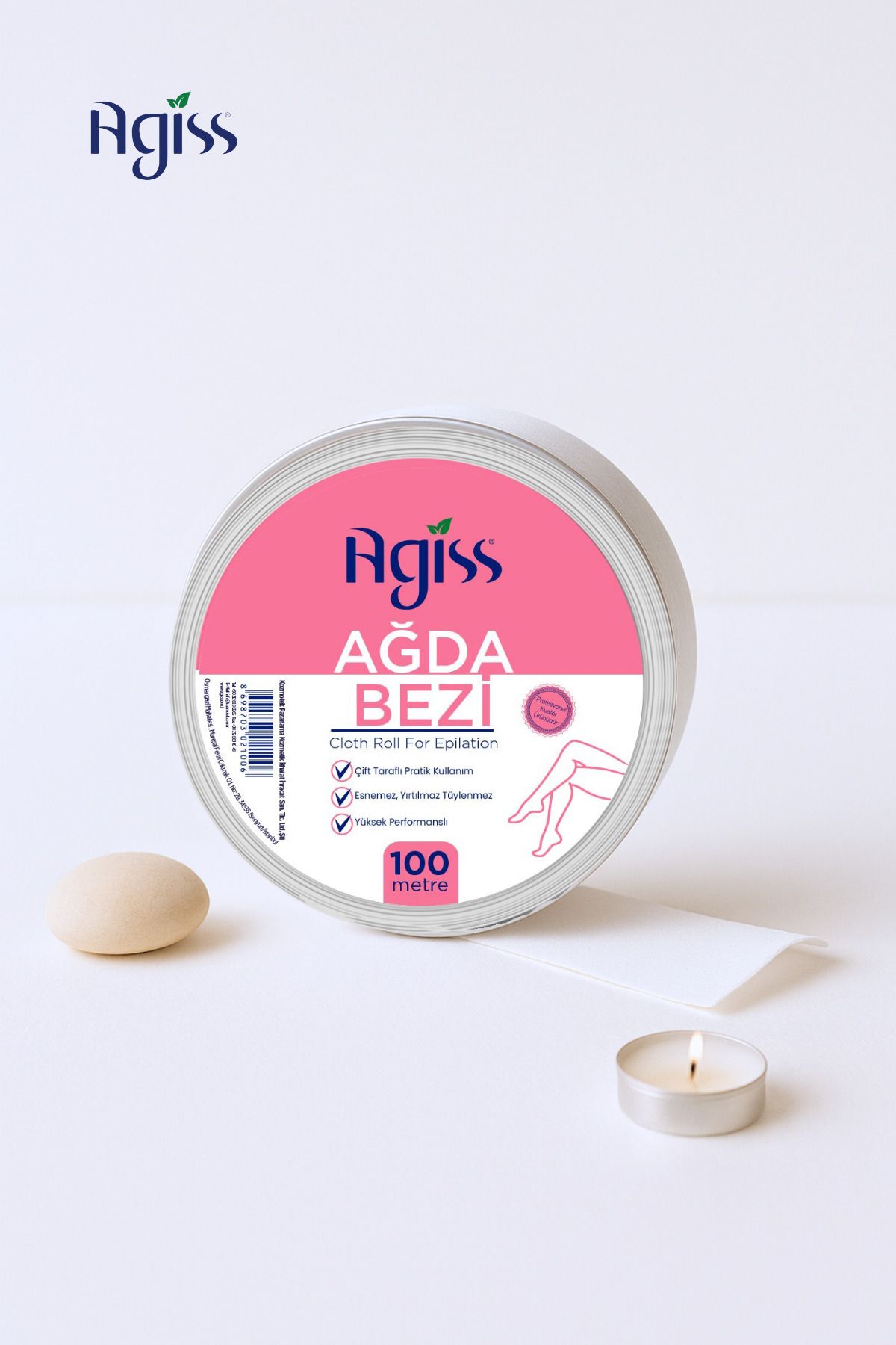 AGISS-Set of 100 Meter Waxing Cloths and 100 Waxing Spatulas 6