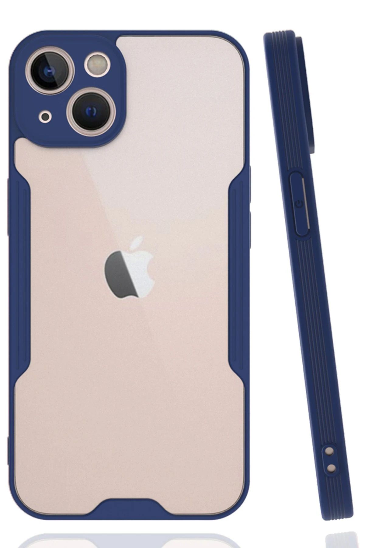 NewFace iPhone 14 Kılıf Platin Silikon - Lacivert WLZOR