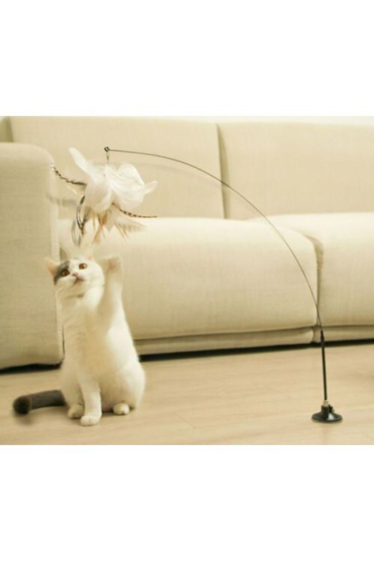 Otocub Vantuzlu Tüylü Zilli Kedi Oyun Oltası