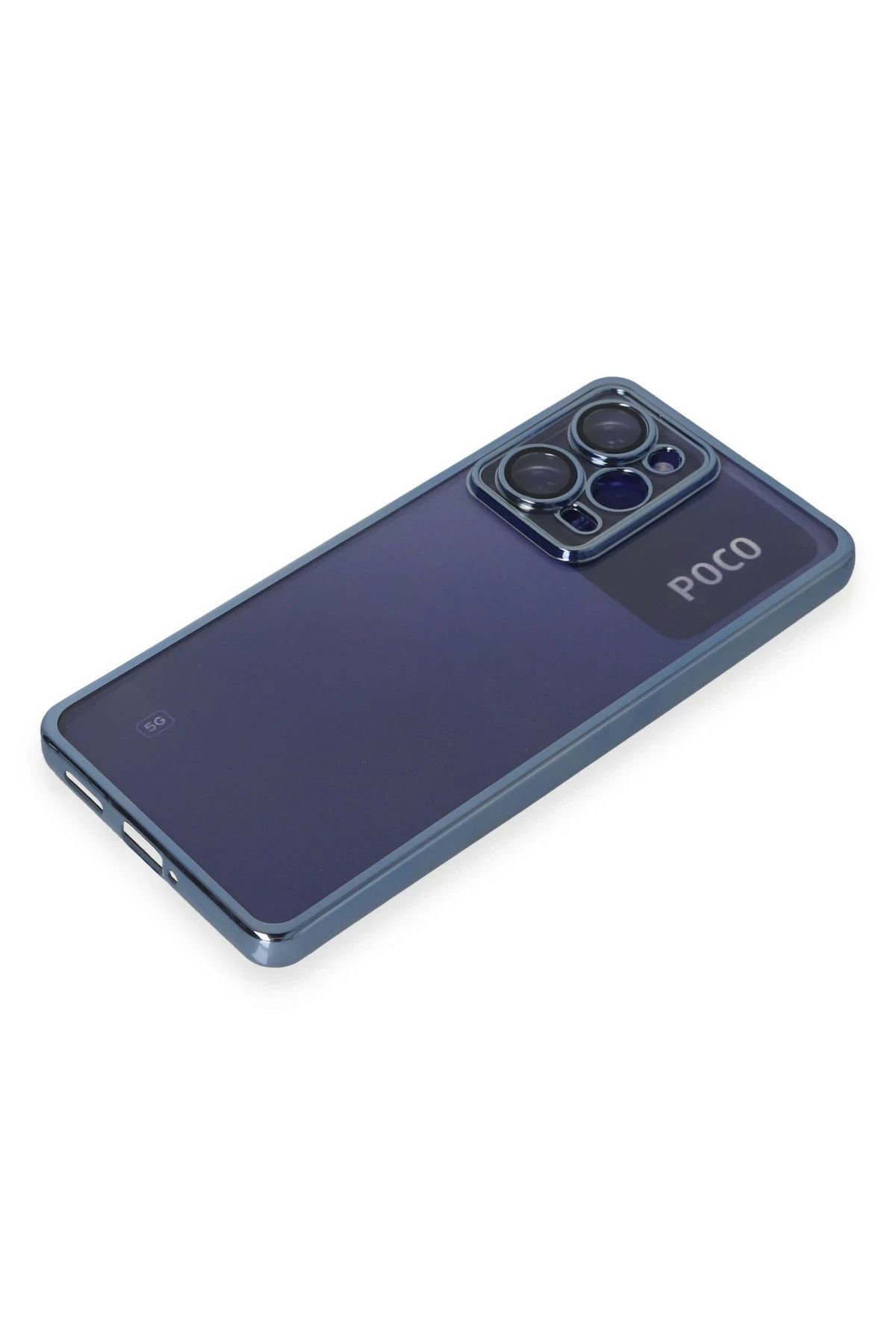 NewFace Xiaomi Poco X5 Pro 5G Kılıf Lensli Silikon - Açık Mavi GLSTD