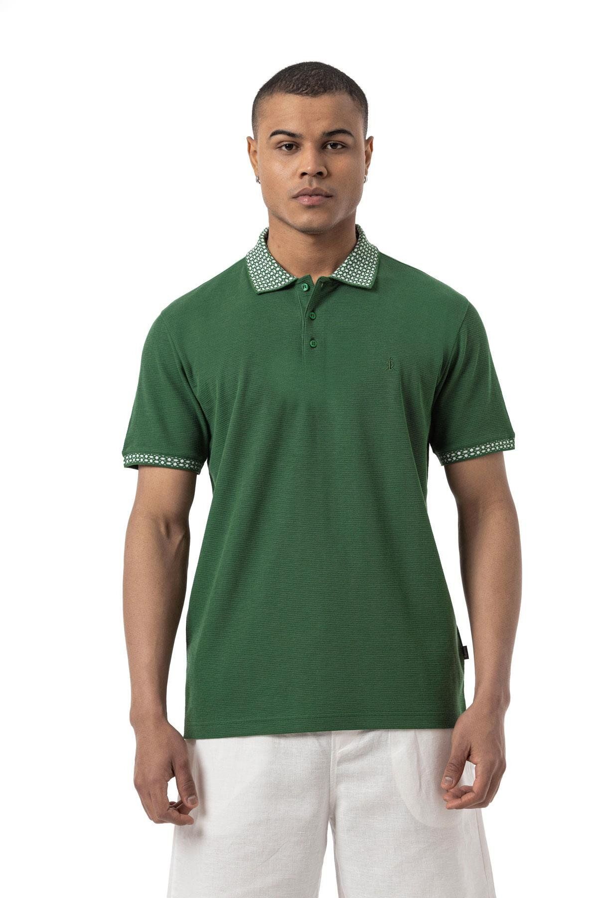 rugatchi Flamlı Waffle Polo Yaka T-Shirt