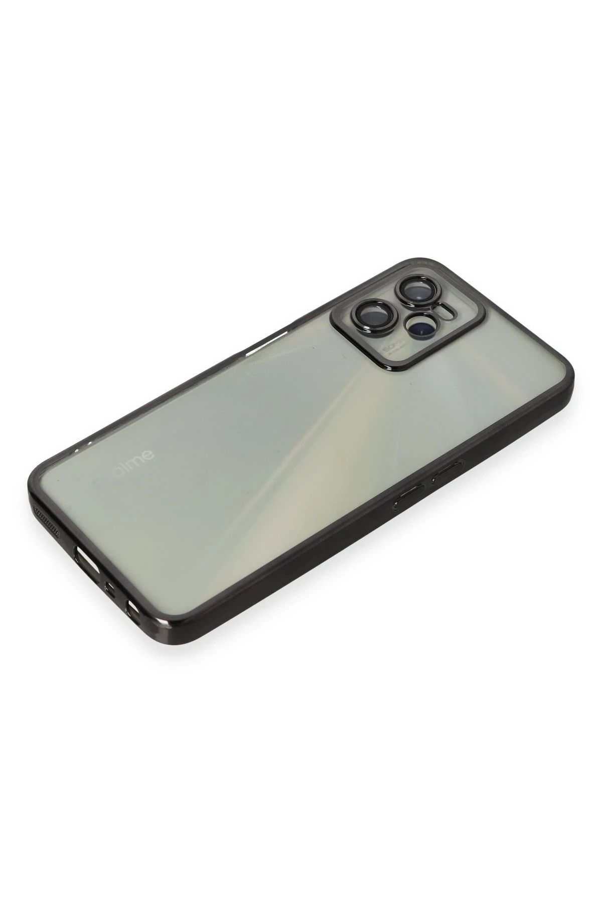 NewFace Realme C35 Kılıf Lensli Silikon - Siyah GLSTD