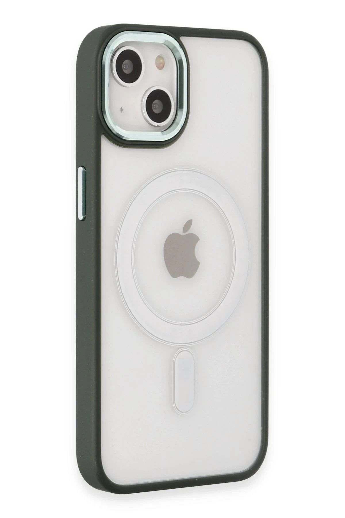 NewFace iPhone 15 Uyumlu Kılıf Room Magneticsafe Silikon - Köknar Yeşili GLSTD