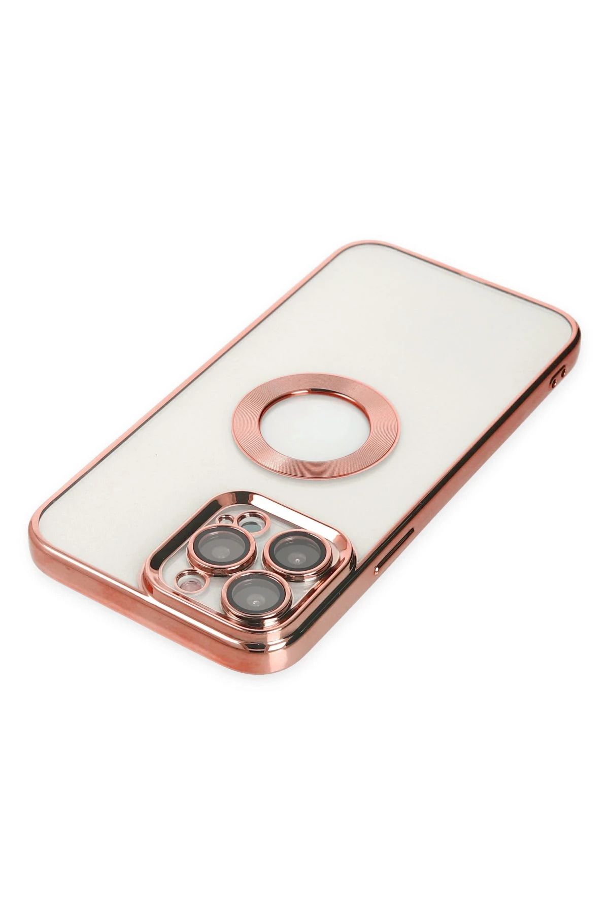 NewFace iPhone 14 Pro Max Kılıf Slot Silikon - Rose Gold GLSTD