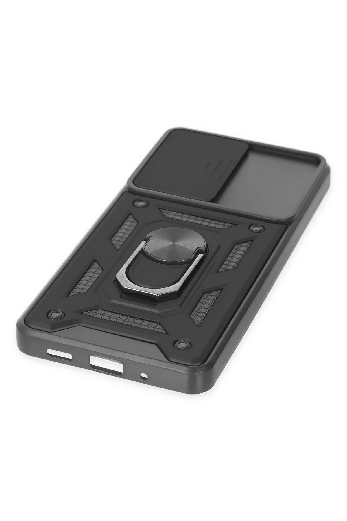 NewFace Samsung Galaxy S20 FE Kılıf Pars Lens Yüzüklü Silikon - Siyah GLSTD