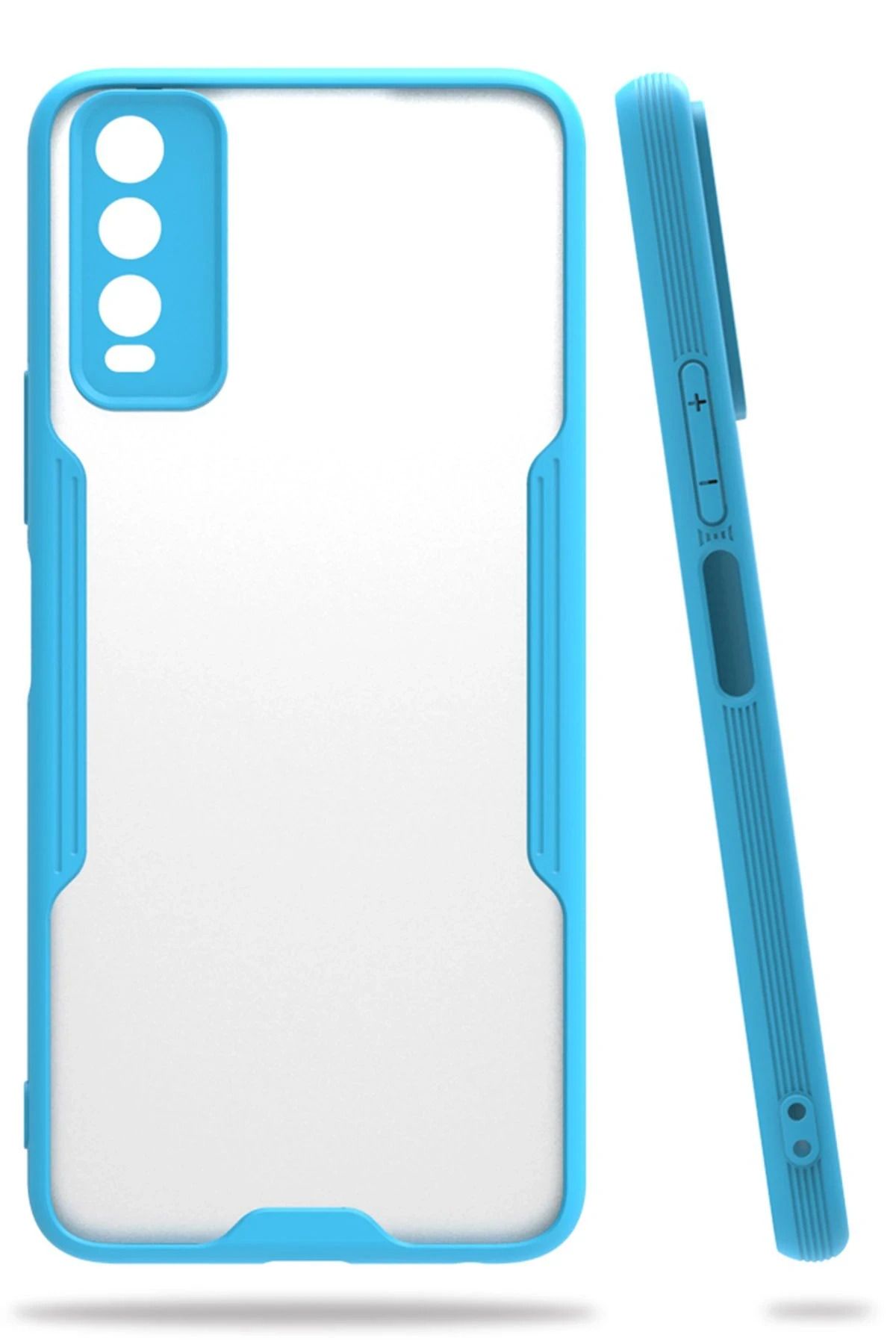 NewFace Vivo Y11S Kılıf Platin Silikon - Mavi GLSTD
