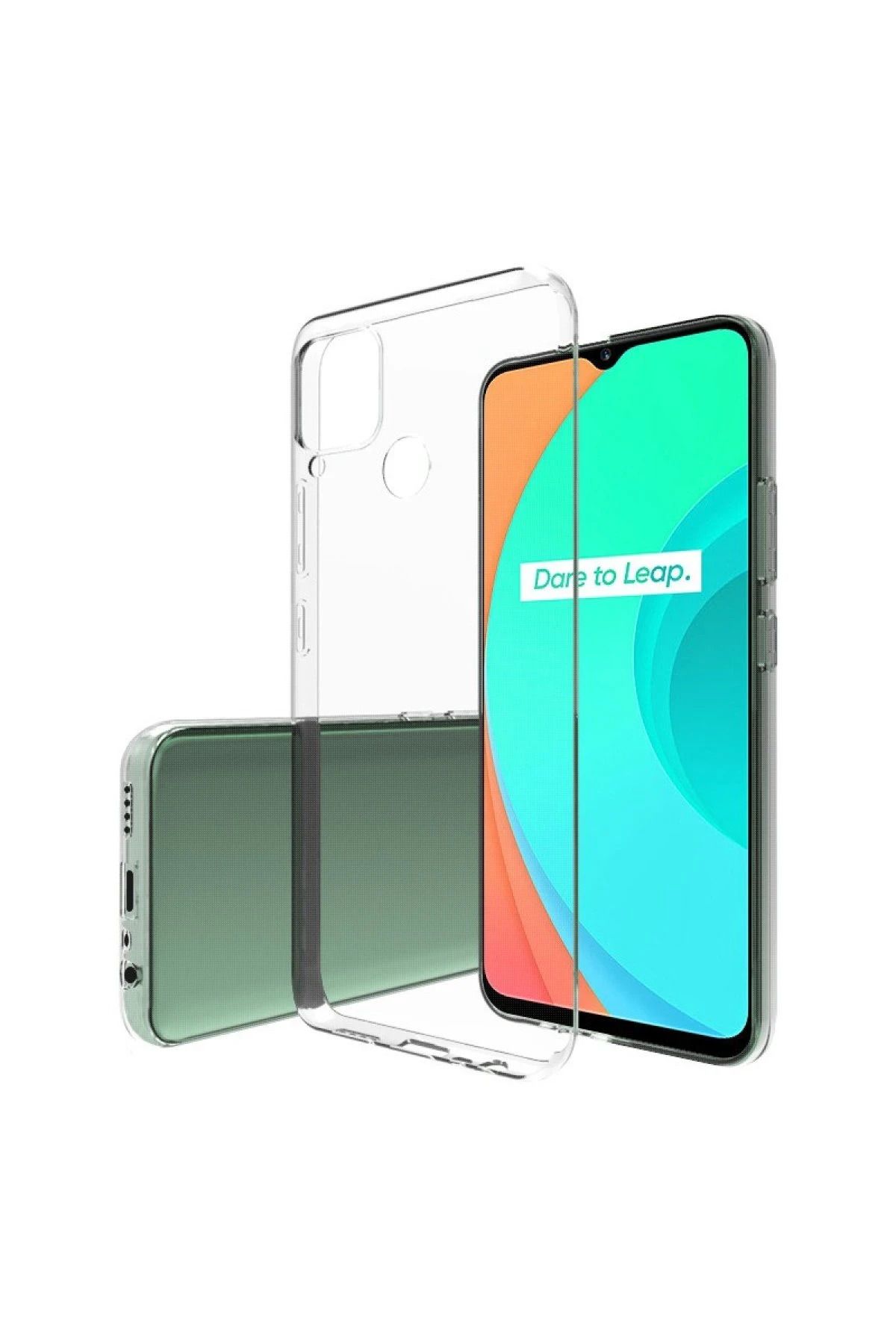 NewFace Realme C15 Kılıf Lüx Şeffaf Silikon GLSTD