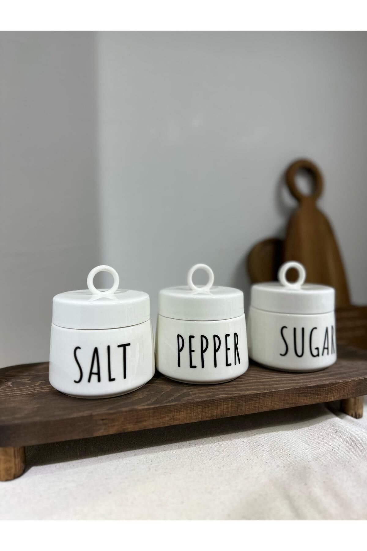 Enma Home Porselen Üçlü Baharatlık Set