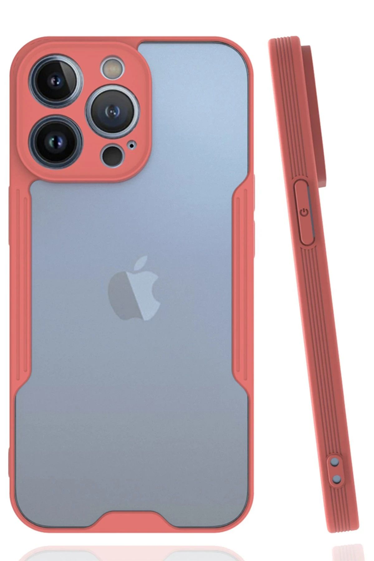NewFace iPhone 14 Pro Max Kılıf Platin Silikon - Pembe WLZOR
