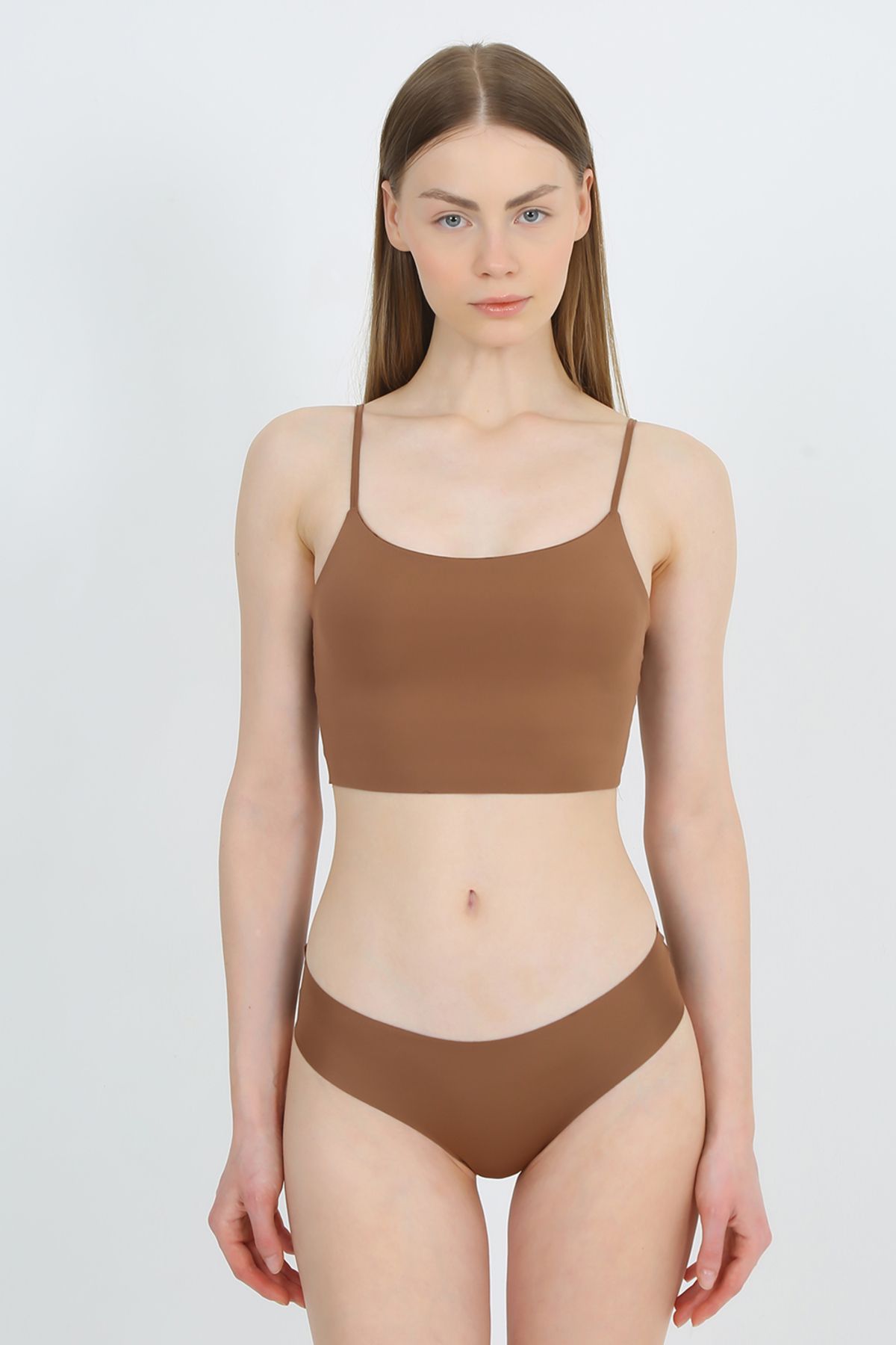 SENFONİ HOMEWEAR Yüksek Bel Basic Lazer Kesim Bikini Külot 3'lü Paket
