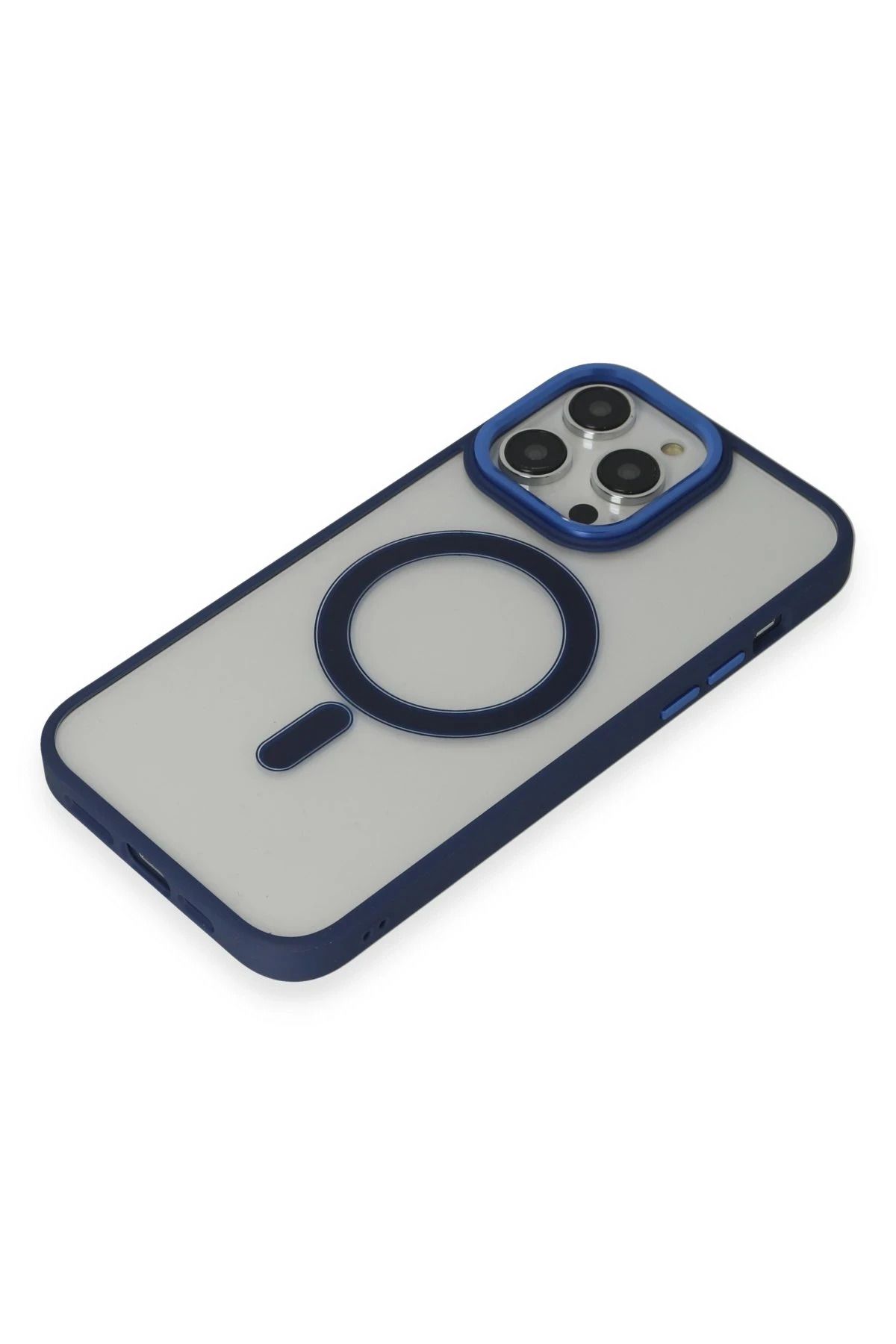 NewFace iPhone 15 Pro Max Kılıf Room Magneticsafe Silikon - Lacivert GLSTD