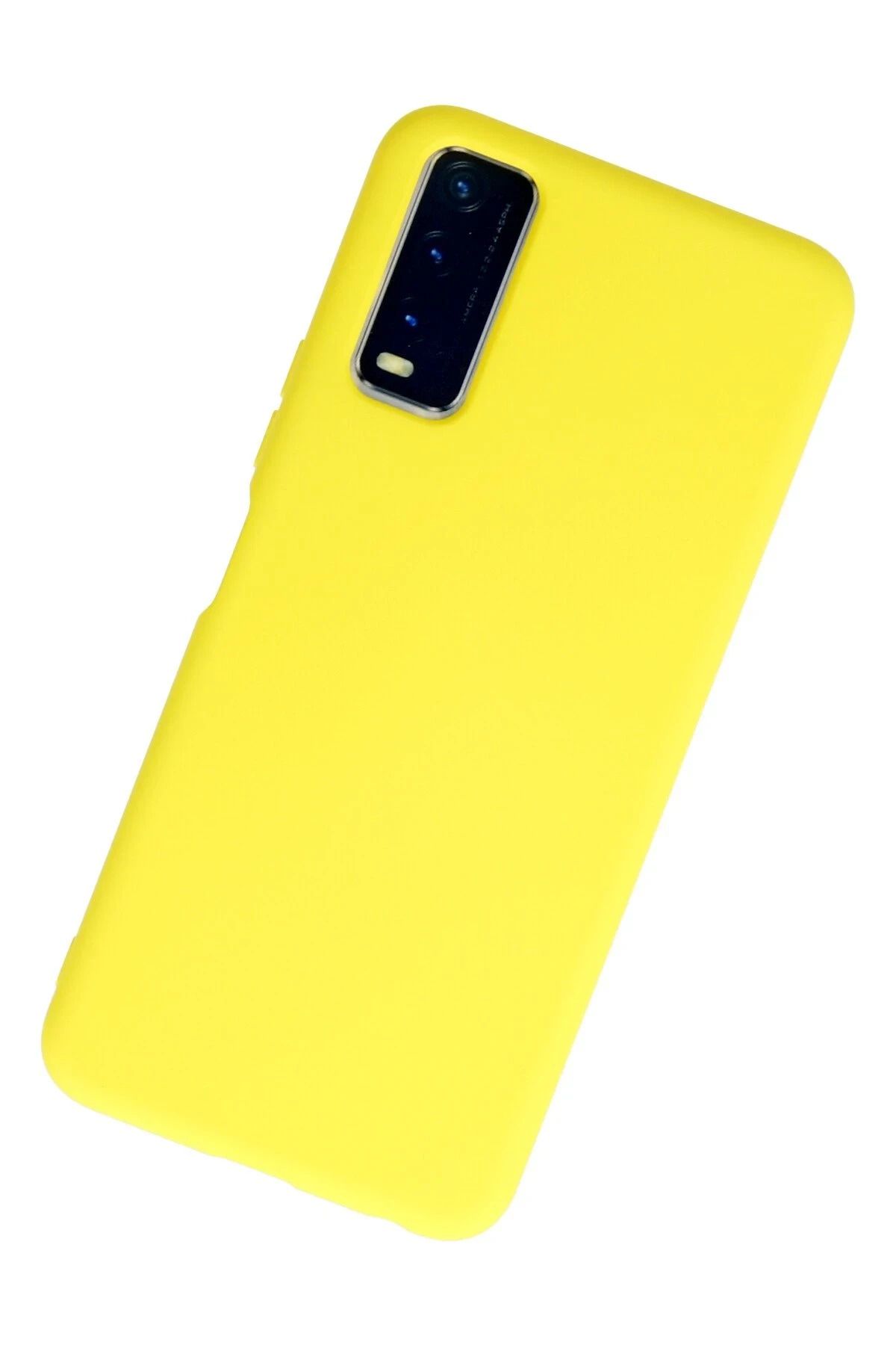 NewFace Vivo Y11S Uyumlu Kılıf Nano içi Kadife Silikon - Sarı SVLRS