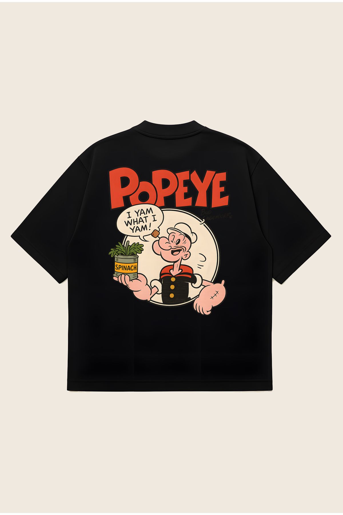 Moon Dancer Temel Reis Unisex Oversize Baskılı Boxy Fit Kalın Kumaşlı T-shirt