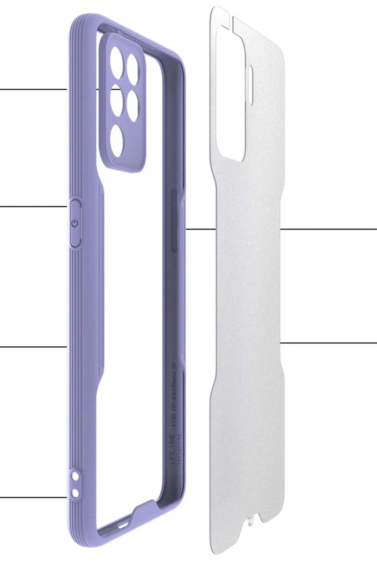 NewFace Reno 5 Lite Kılıf Platin Silikon - Sarı WLZOR