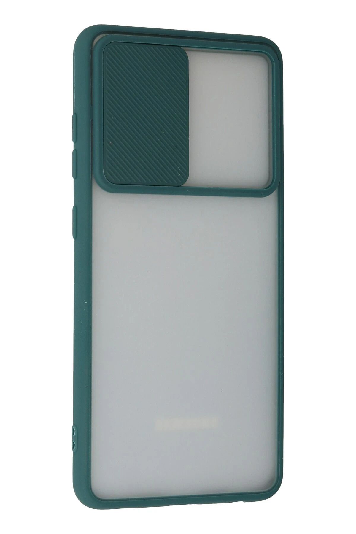 NewFace Samsung Galaxy A52 Kılıf Palm Buzlu Kamera Sürgülü Silikon - Yeşil GLSTD