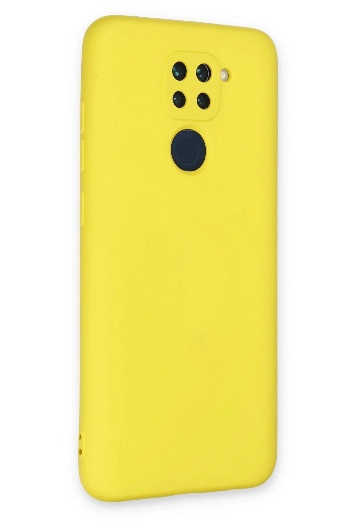 NewFace Xiaomi Redmi Note 9 Uyumlu Kılıf Nano içi Kadife Silikon - Sarı GLSTD
