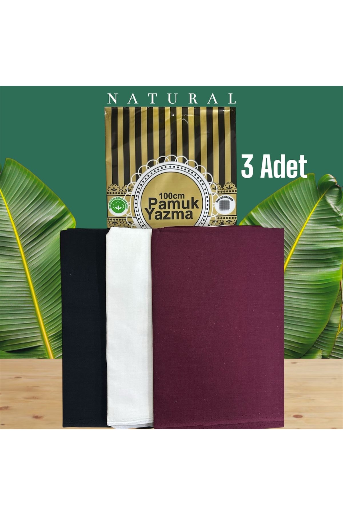 Cankardeşler Pamuk Yazma , Hac ve Umre için %100 Pamuk Hediyelik Yazma 3 Adet