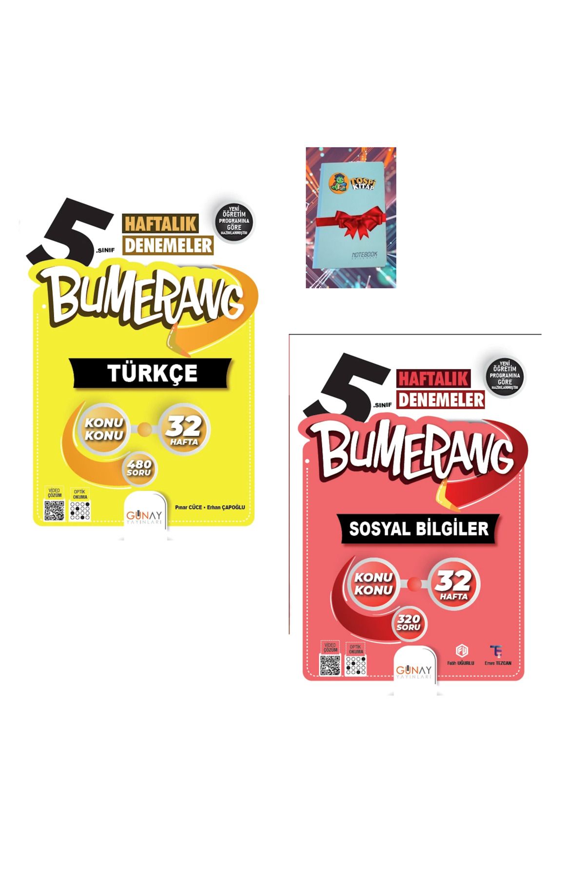 Günay Yayınları Bumerang 32 Haftalık TÜRKÇE + SOSYAL BİLGİLER Denemeleri (NOT DEFTERİ HEDİYE)