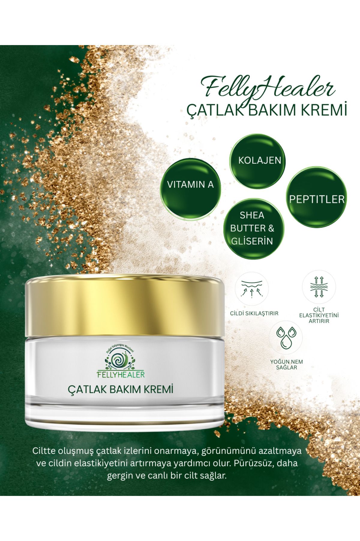 Fellyhealer Salyangoz Özlü Çatlak Bakım Kremi