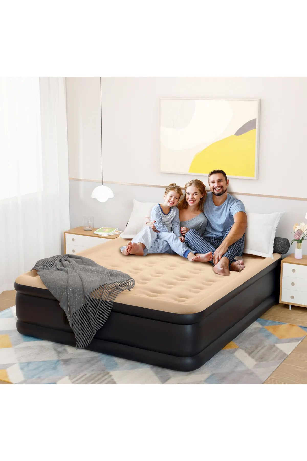 Blooma 24042 Şişme Yatak Elektrikli Pompalı 203x157x47 Cm